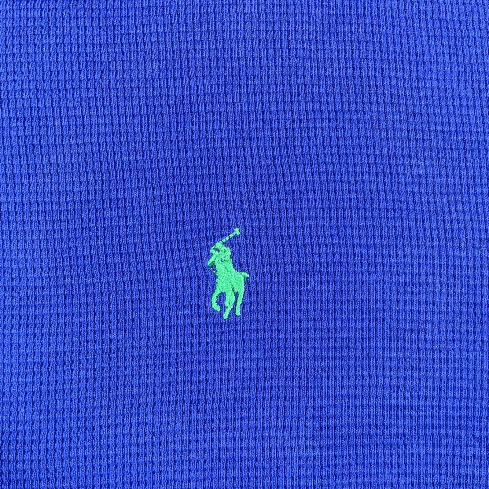 Polo Ralph Lauren Mens Waffle Knit Thermal Crewneck T Shirt Blue Size L G