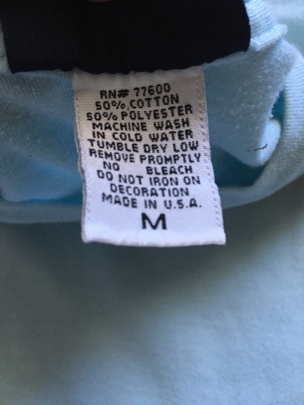 Big Leobowski T-Shirt Size Medium Walter Sobchak Light Blue Poly Cotton BDg Tee