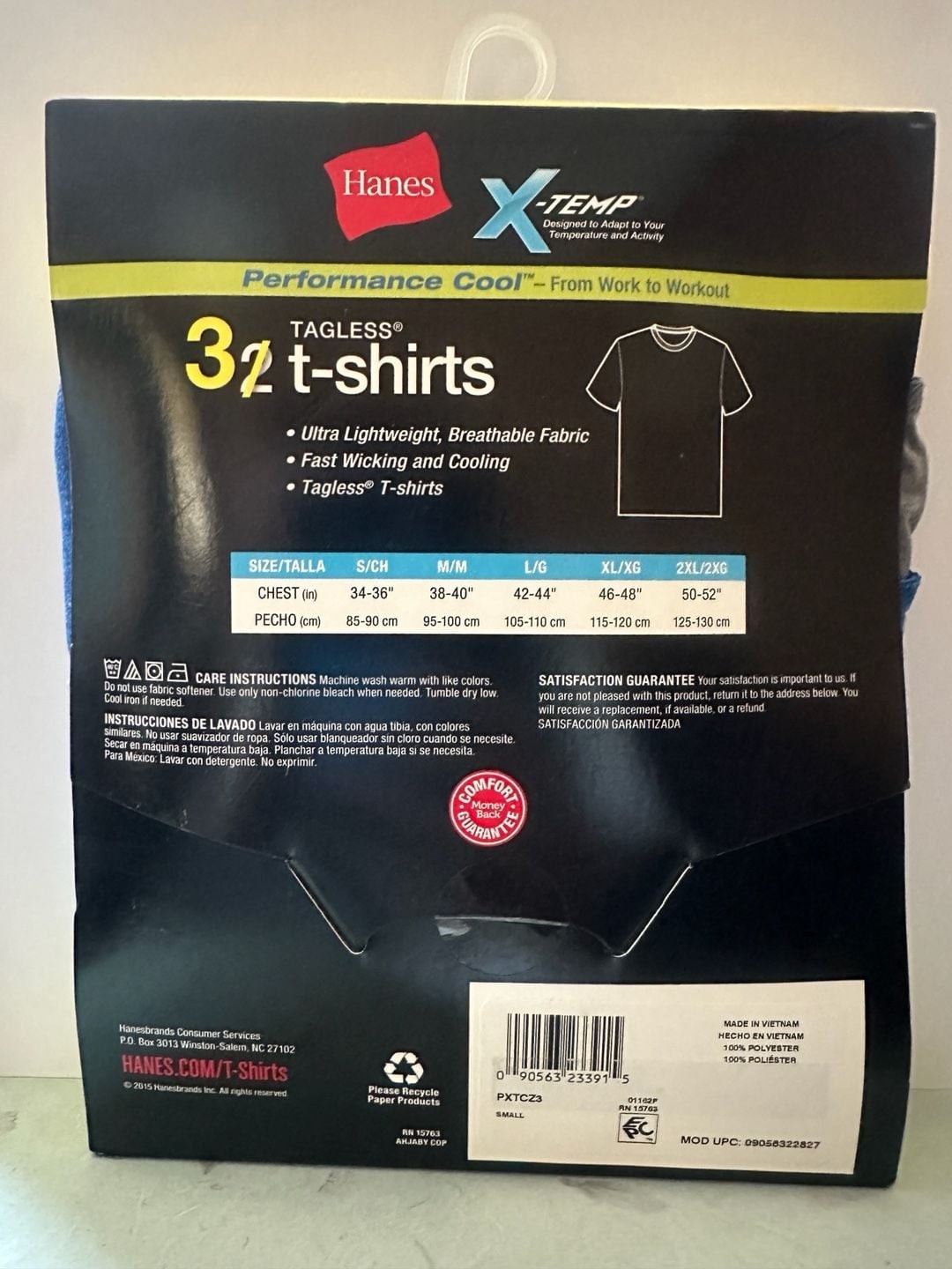 Hanes Men’s X-Temp Performance Cool Tagless T-Shirts, Size: S, 3+1 Pack
