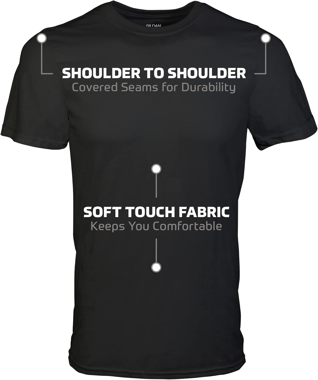 Multipack Men’s Crew Neck T-Shirts 100% Cotton Soft Breathable Tagless Durable
