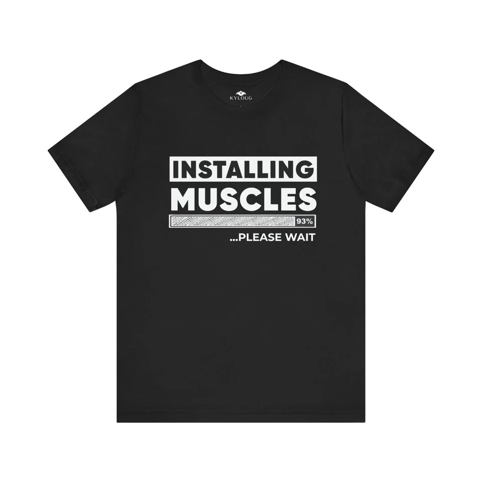 Men’s Exercise Print Tee: Short Sleeve Round Neck Workout Shirt casual & Stylish