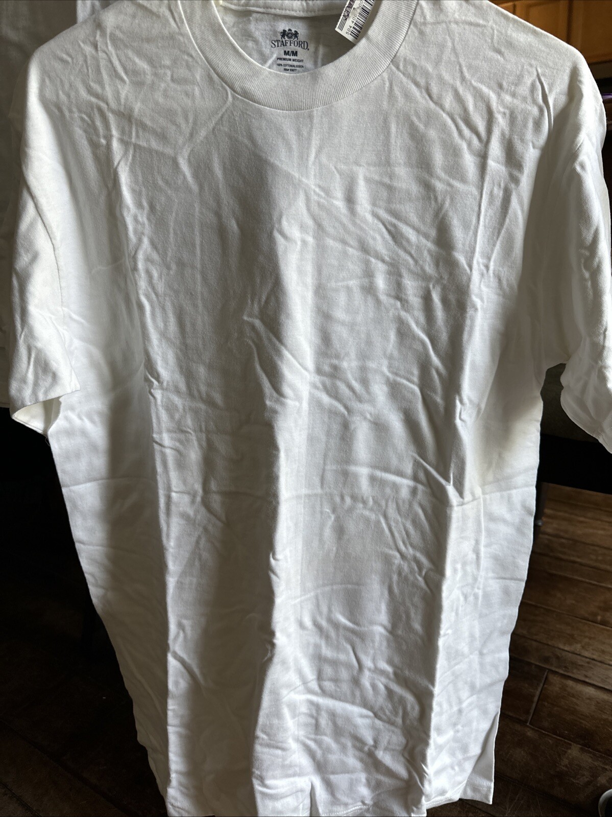 Stafford Men’s Plain White T-shirt Medium