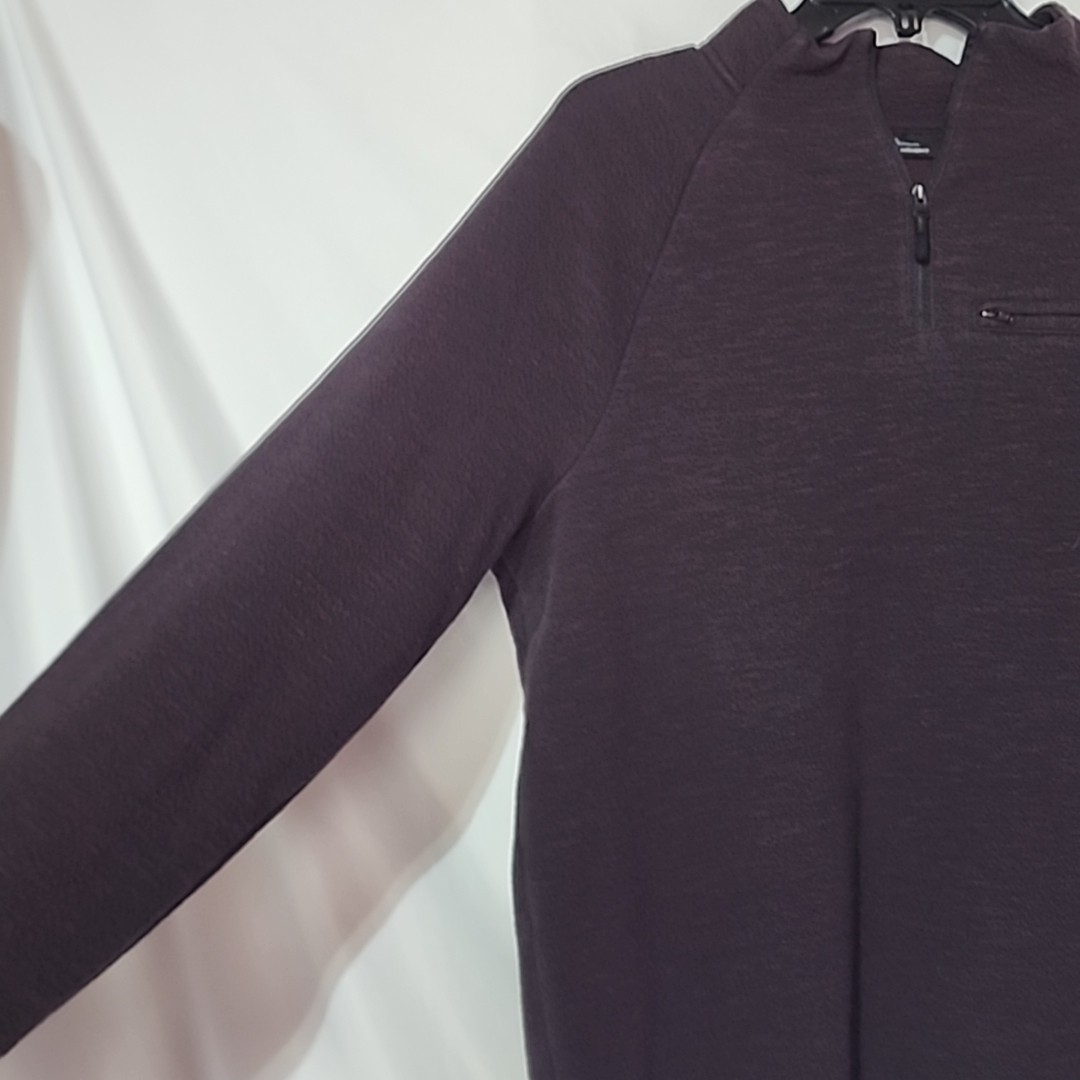 Marc Anthony 1/4 Zip Pullover Purple Black Slim Fit Men’s Medium