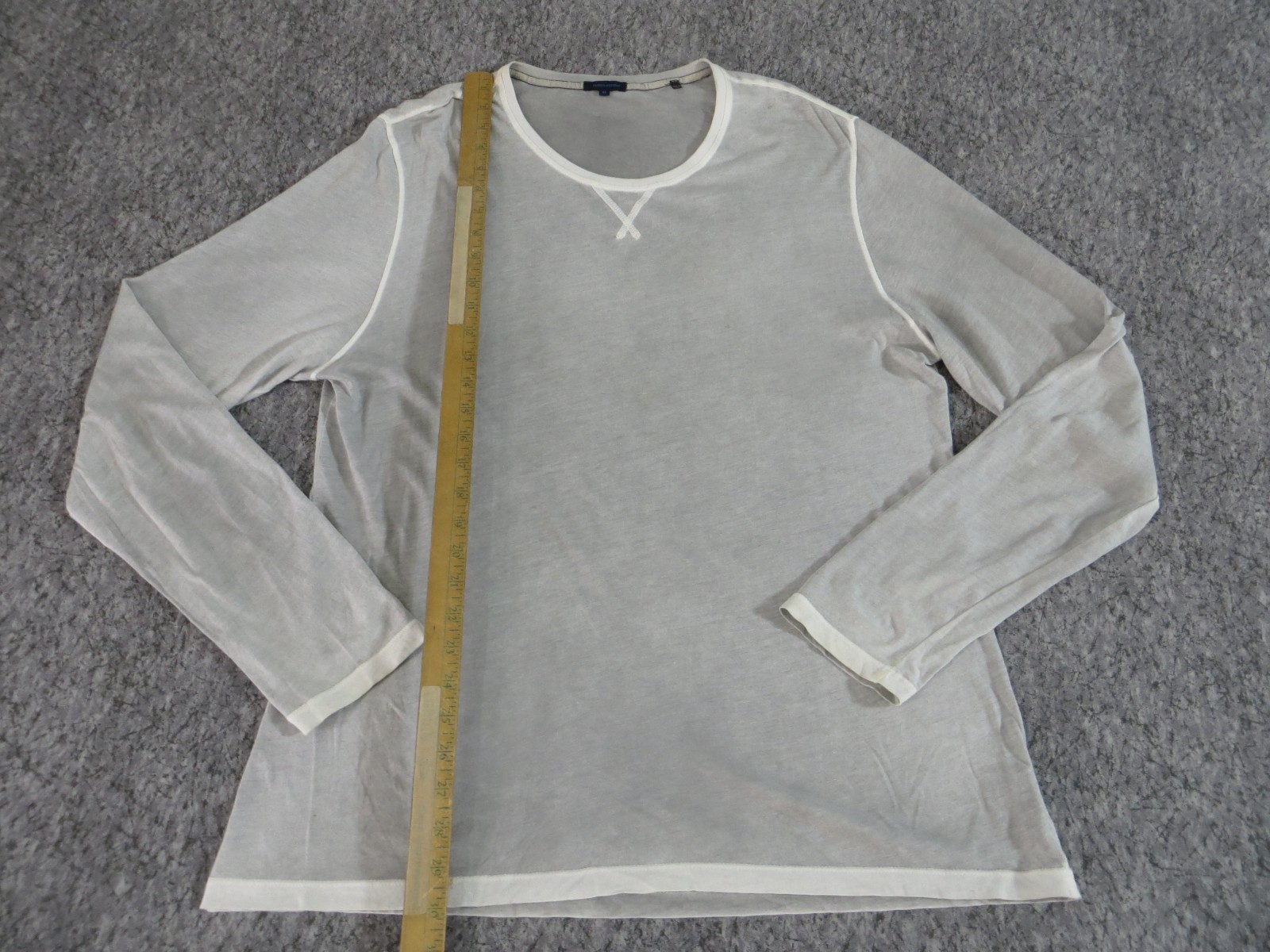 Patrick Assaraf T Shirt Mens Extra Large Long Sleeve Pima Cotton Gray