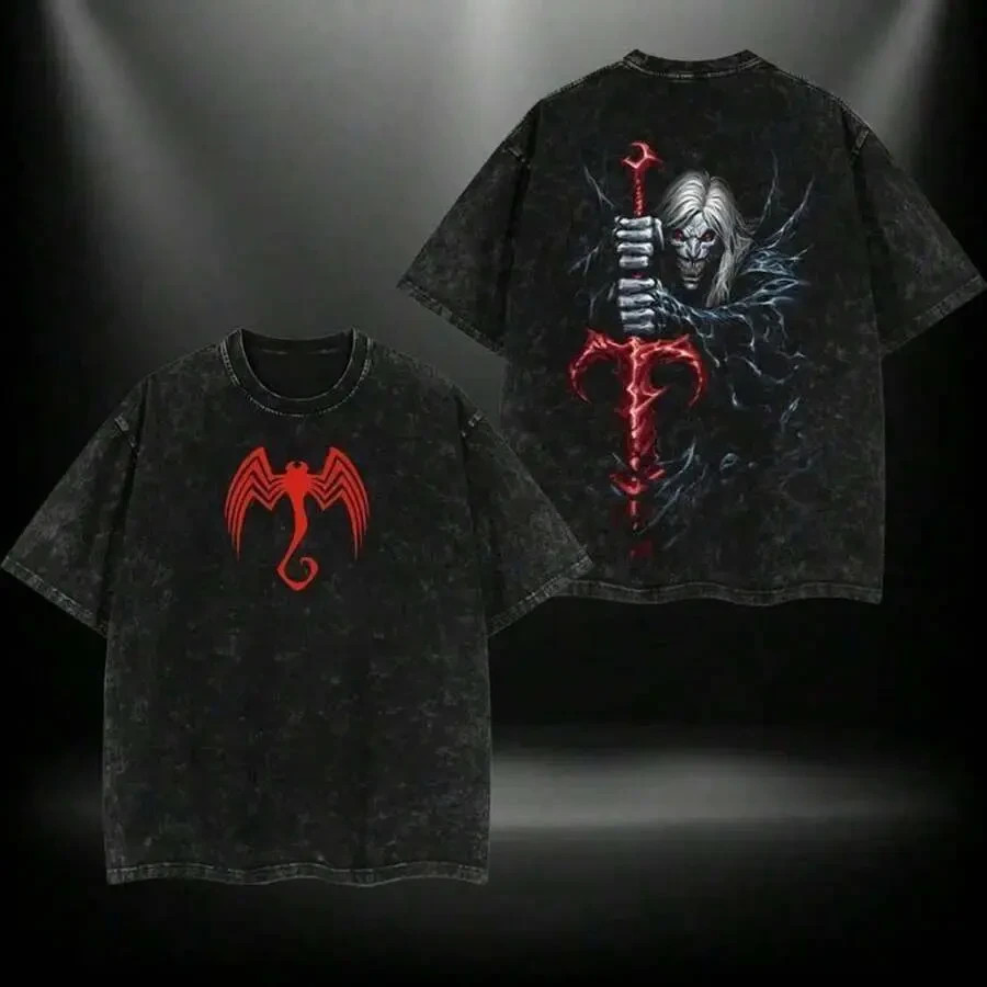 Acid Washed Anakin Sith Lord Graphic Tshirt Unisex Oversized Lightweight Cotton