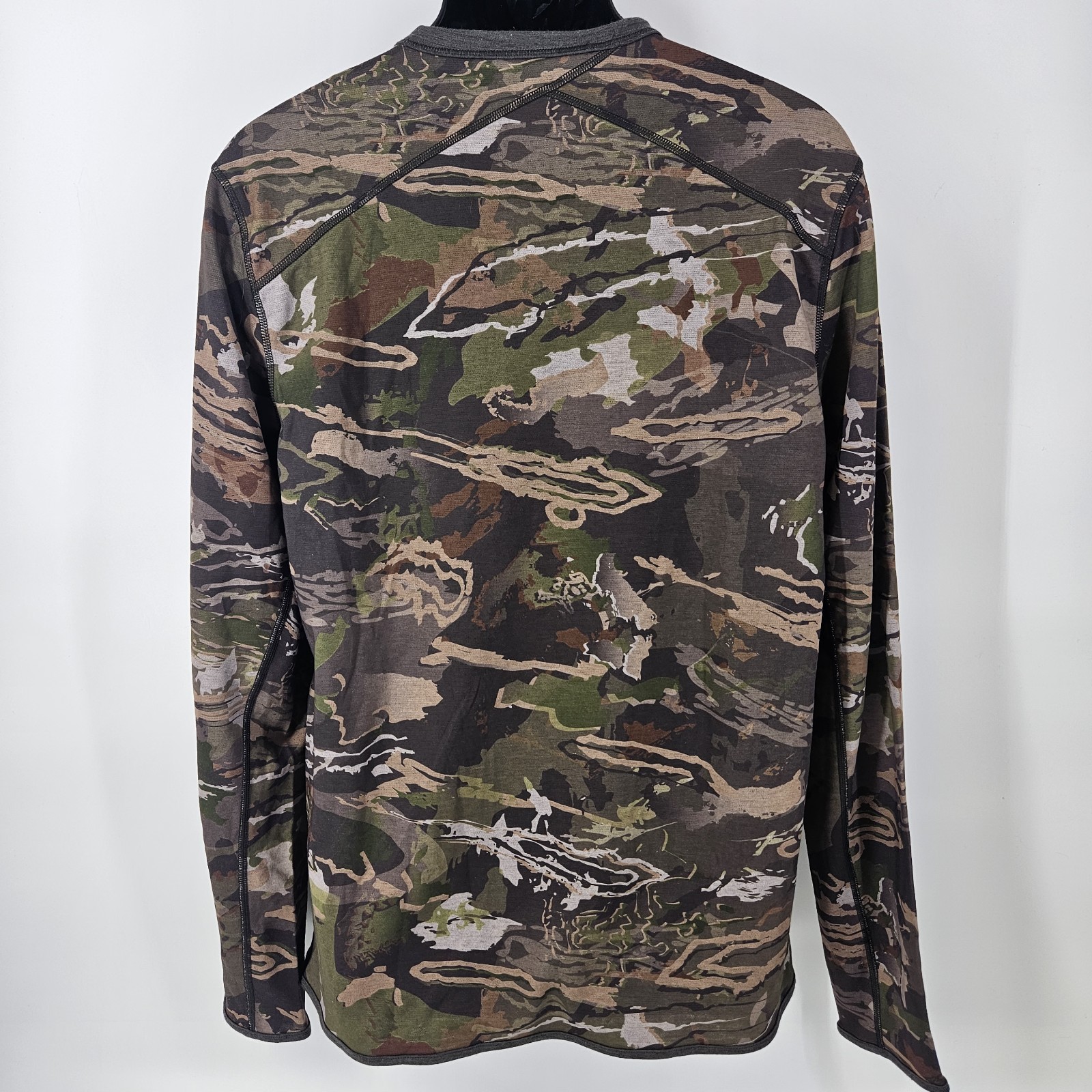 Under Armour Mid Season Kit Forest Camo Men’s Size Large Shirt Hunting Coldgear