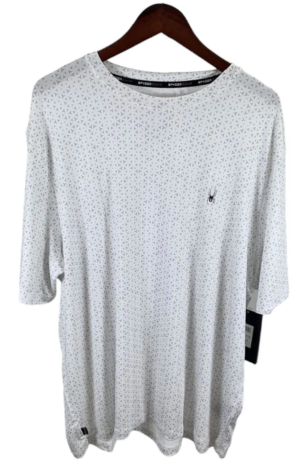 Spyder Men’s Standard Quick Dry Short Sleeve Solid Rashguard White