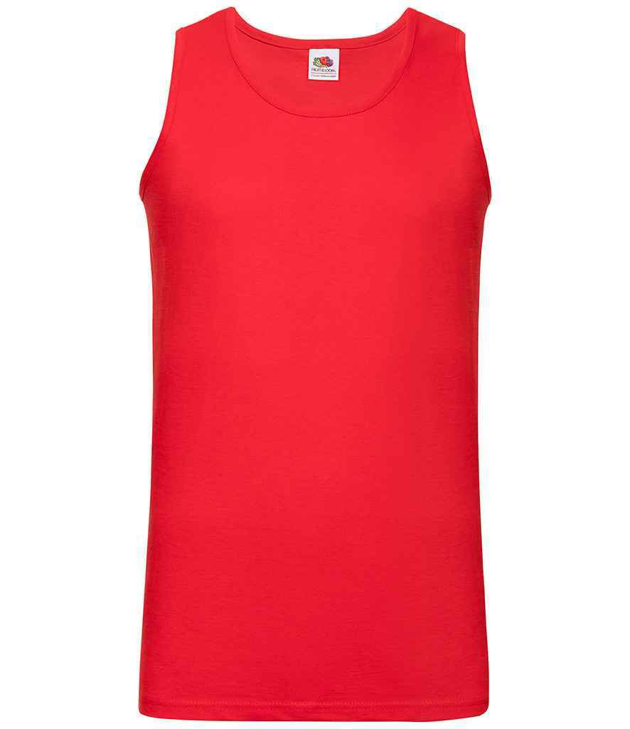 Pack of 1/3/5 Fruit of the Loom Plain Athletic Vest 100% Cotton – S-2XL