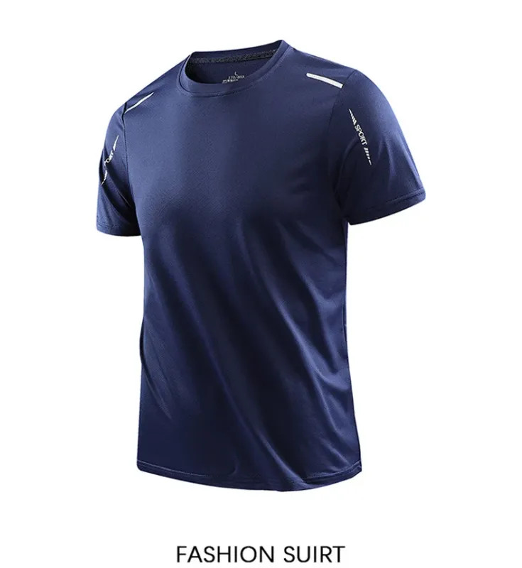 CHRLCK Men’s Running Quick Drying T-shirts Breathable Hiking Fishing Tees