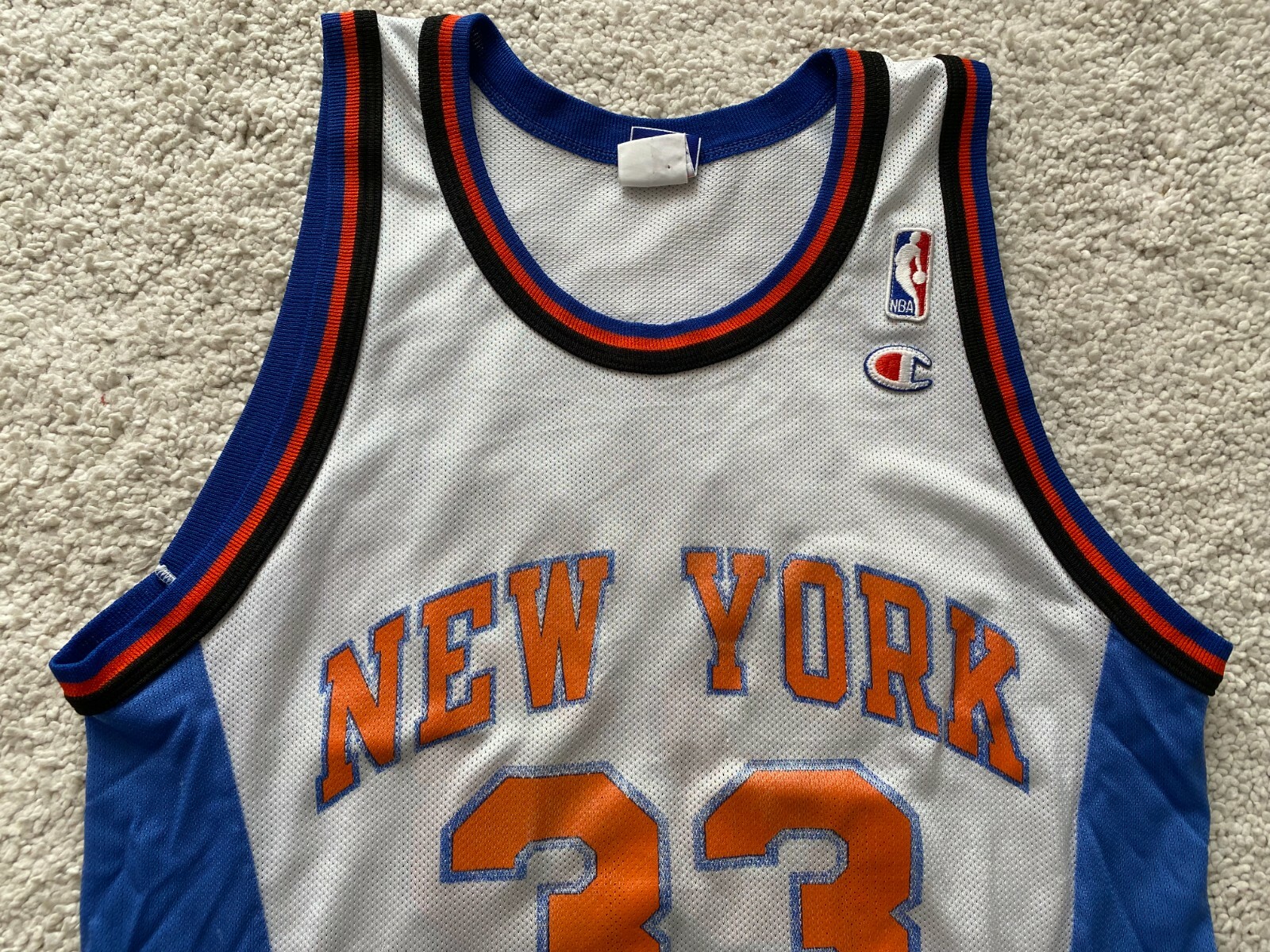 CHAMPION New York Knicks Patrick Ewing NBA Basketball Jersey Shirt 90’s Vintage