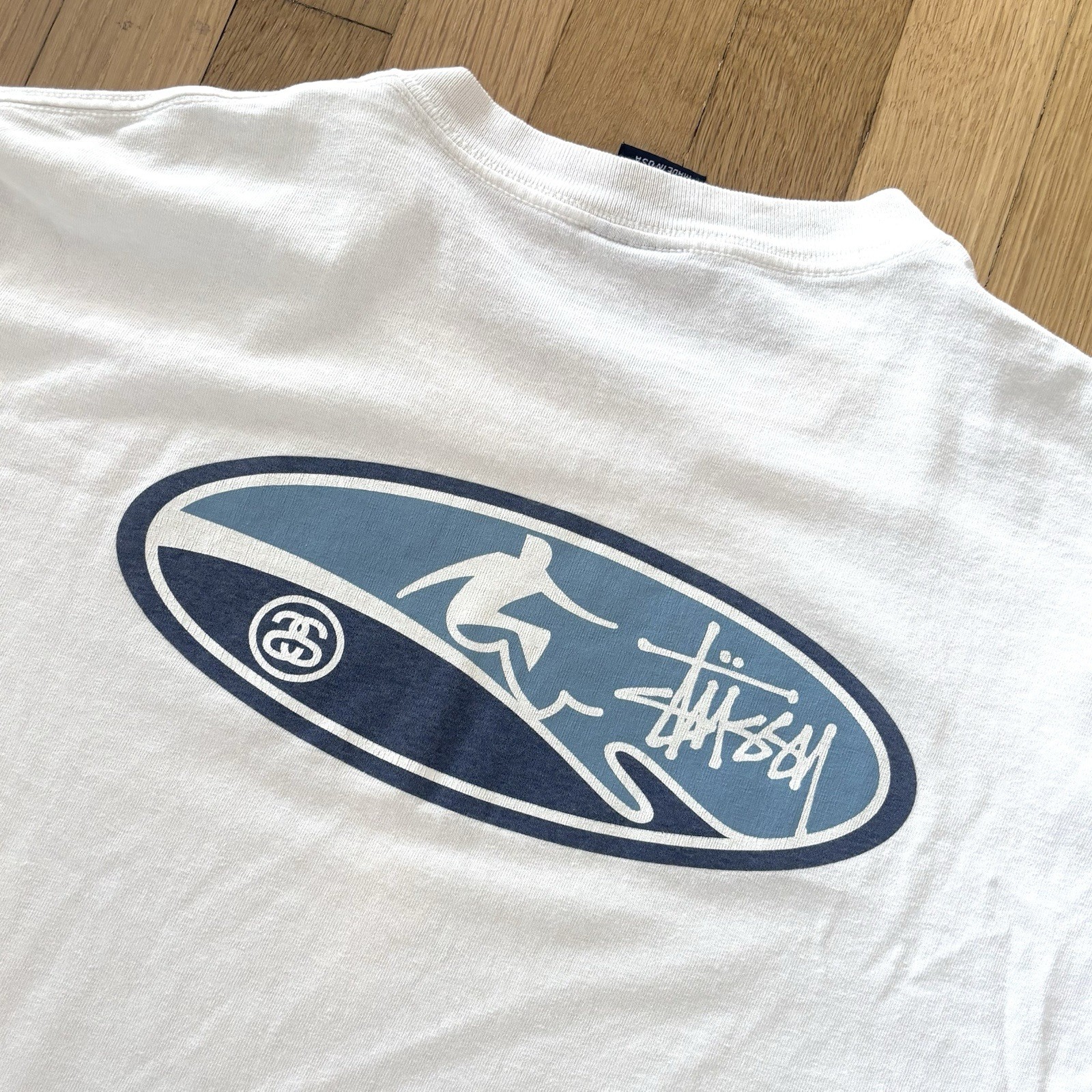 Vintage Stussy Surf Graphic T Shirt Mens XL 90s Made in USA Single Stitch Rare