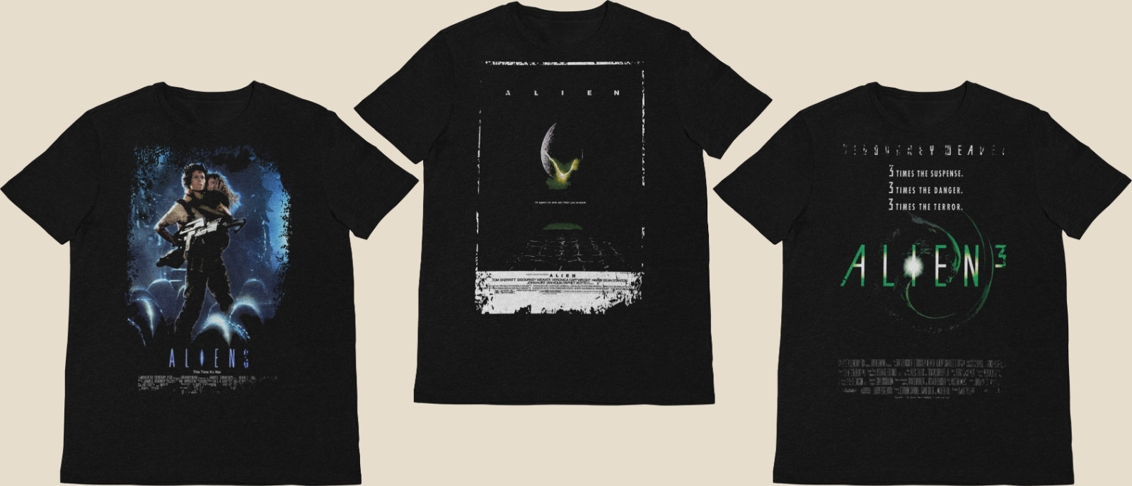 Alien Collection – Movie Poster inspired Unisex Black T-Shirts