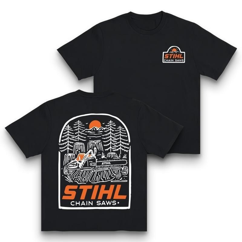 STIHL Into The Woods T-Shirt, Stihl Graphic Tee, Casual Wood Worker Tee