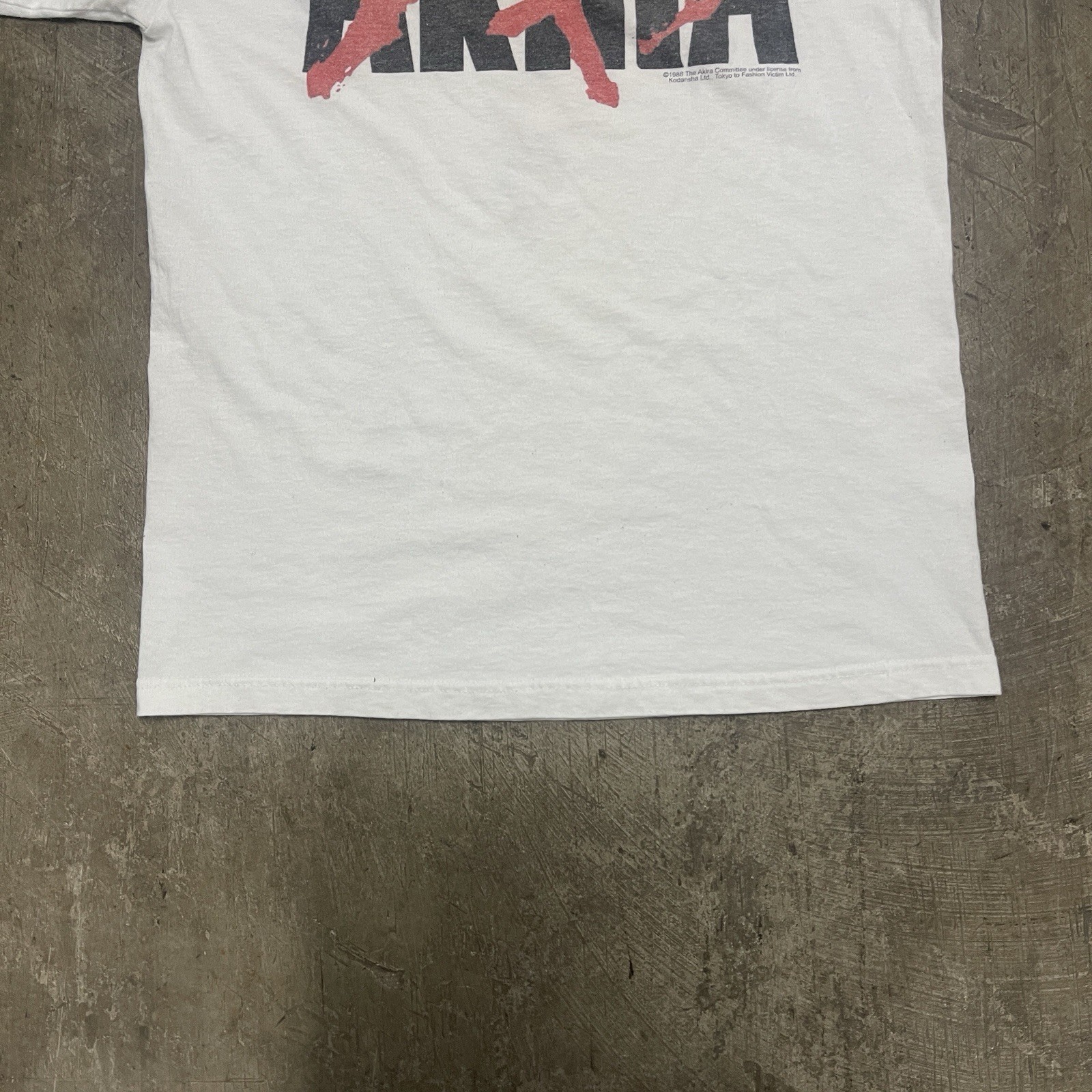 AKIRA 1988 vintage T-shirt Fashion Victim White Anime M RARE VARIATION