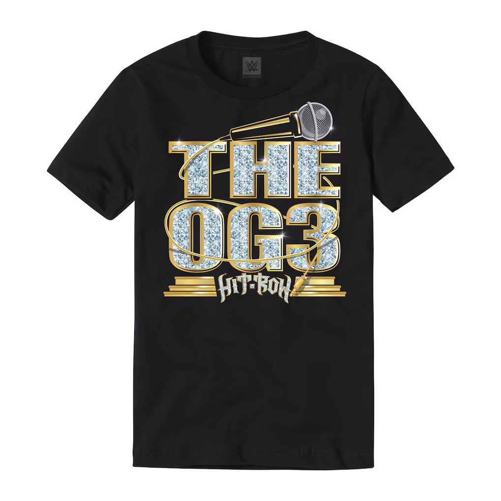 Hit Row OG3 Black WWE NXT Graphic T-Shirt Tee Shirt Authentic