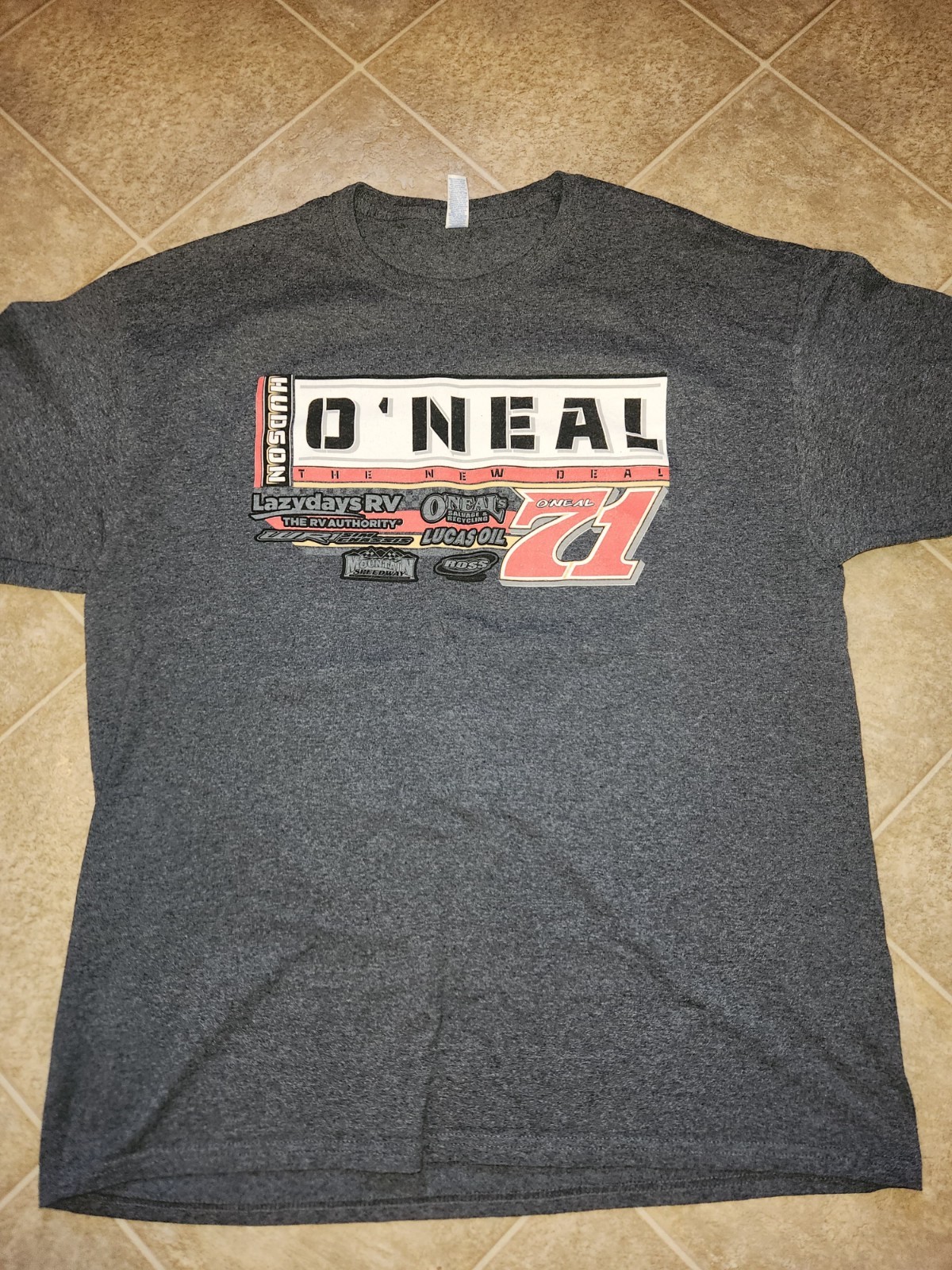 Hudson O’Neal #71 Dirt Late Model 2022 Black Short Sleeve Shirt For Men Size XL