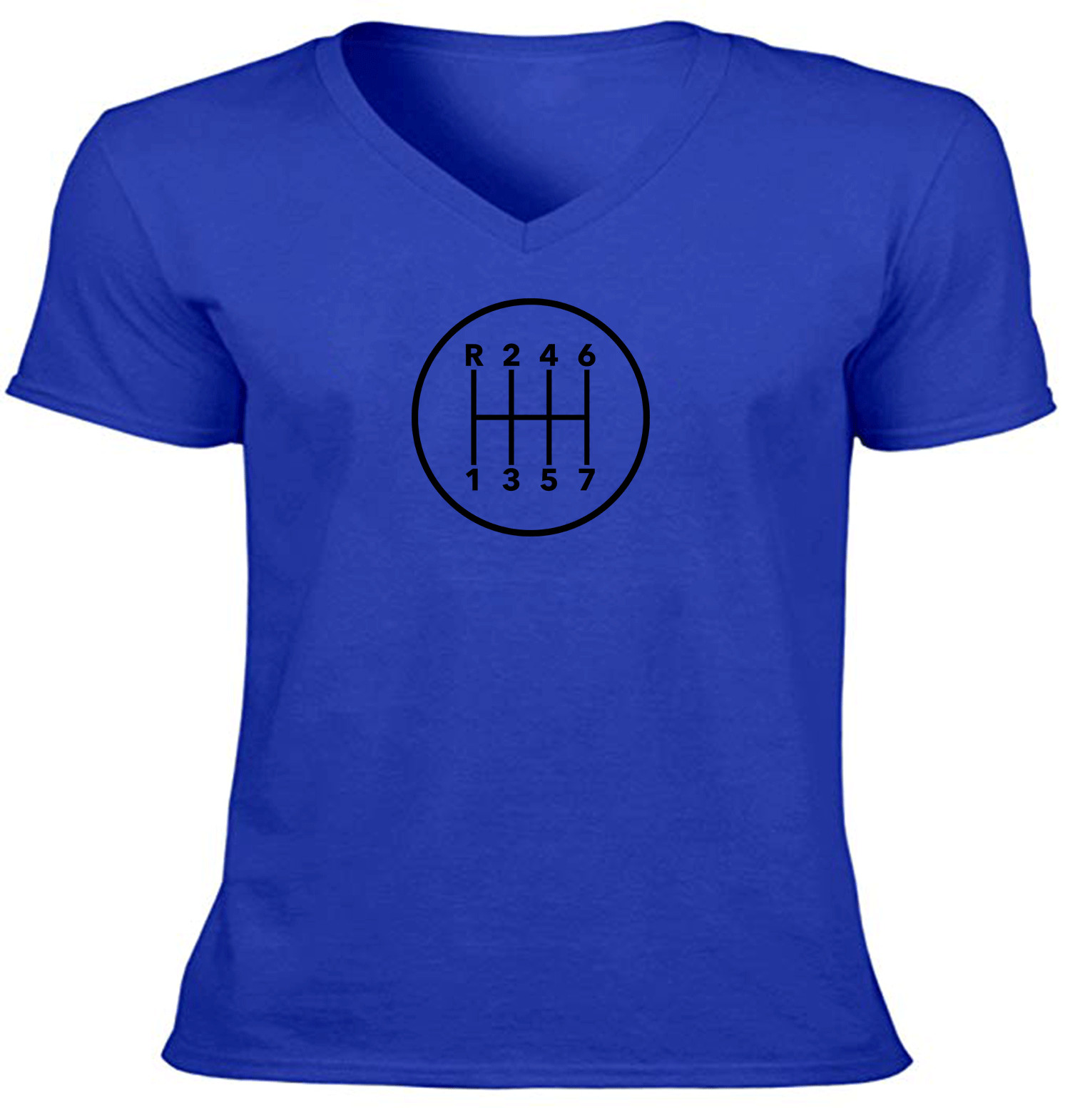 Manual Transmission Shift Pattern 7 Speed Stick T-Shirt Manual Gearbox Gearshift