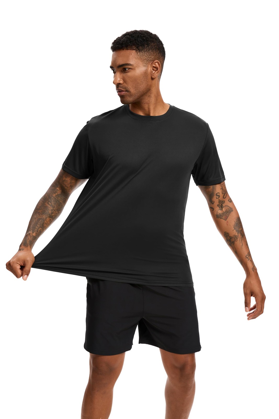 5 Pack Workout Shirts for Men T Shirts Quick Dry UPF 50+ Sun Protection Athle…