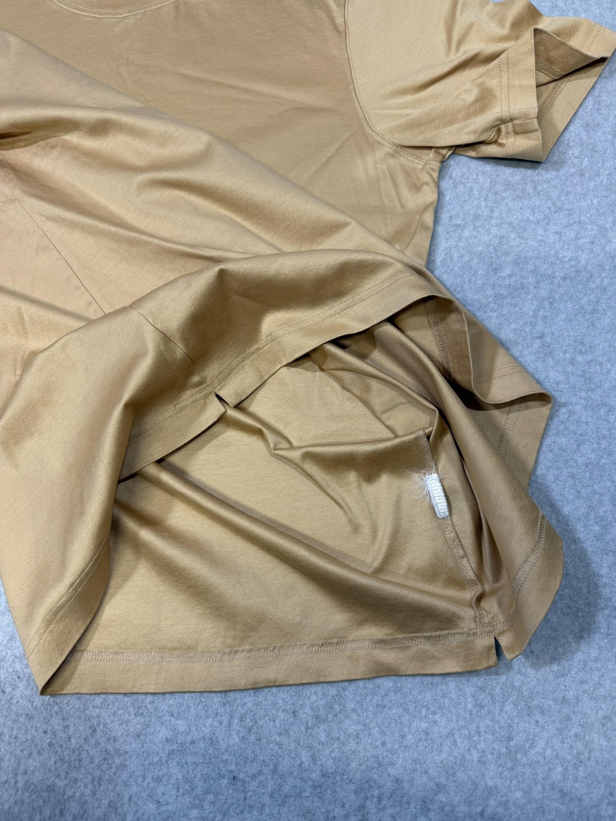 Eton Shirt Mens Large yellow Gold Slim Fit Filo Di Scozia Crewneck Luxury Tee