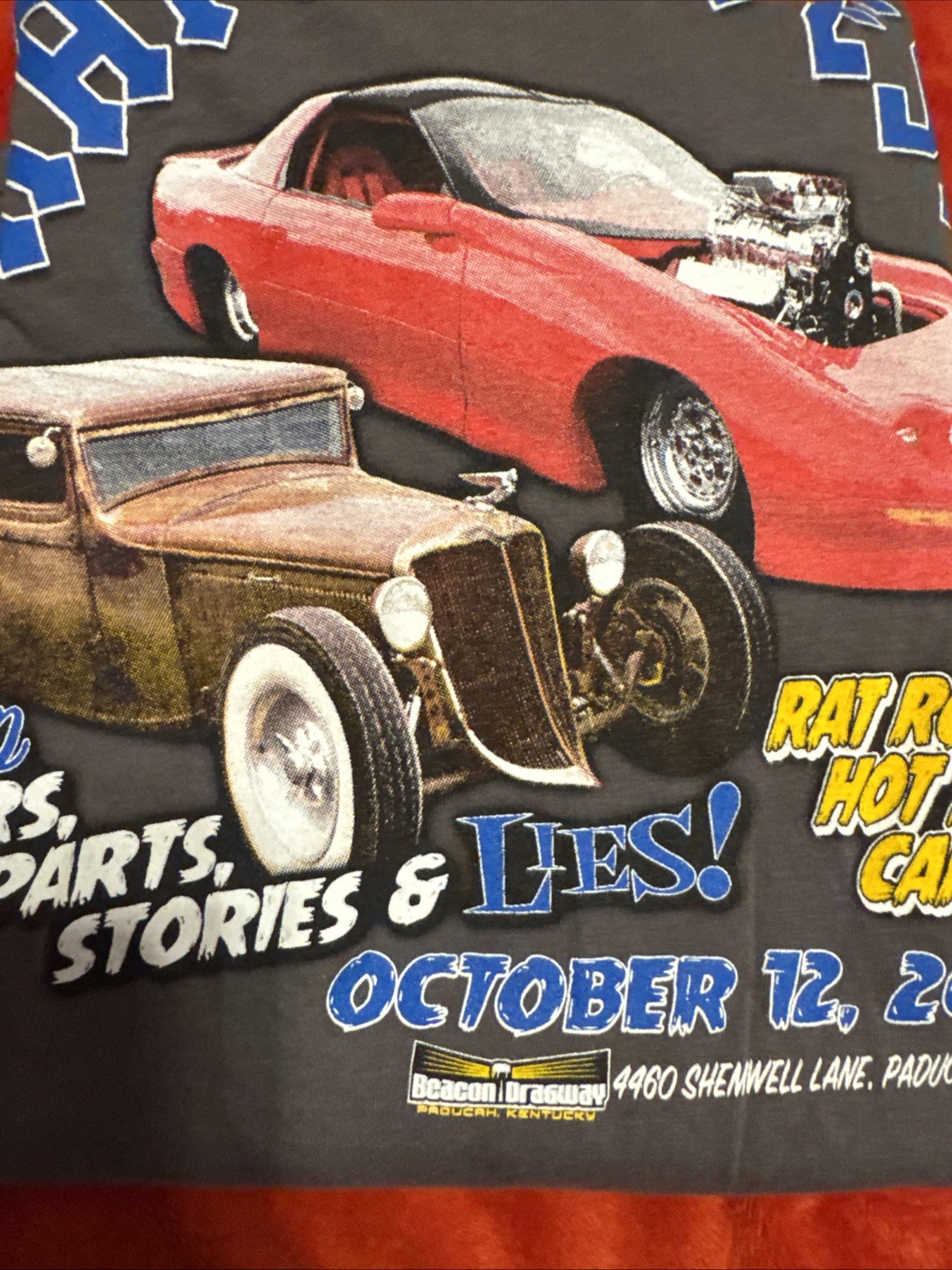 Ratoberfest Rat Hot Rods Car Show 2024 Gray T-Shirt Tee Sz M 1529