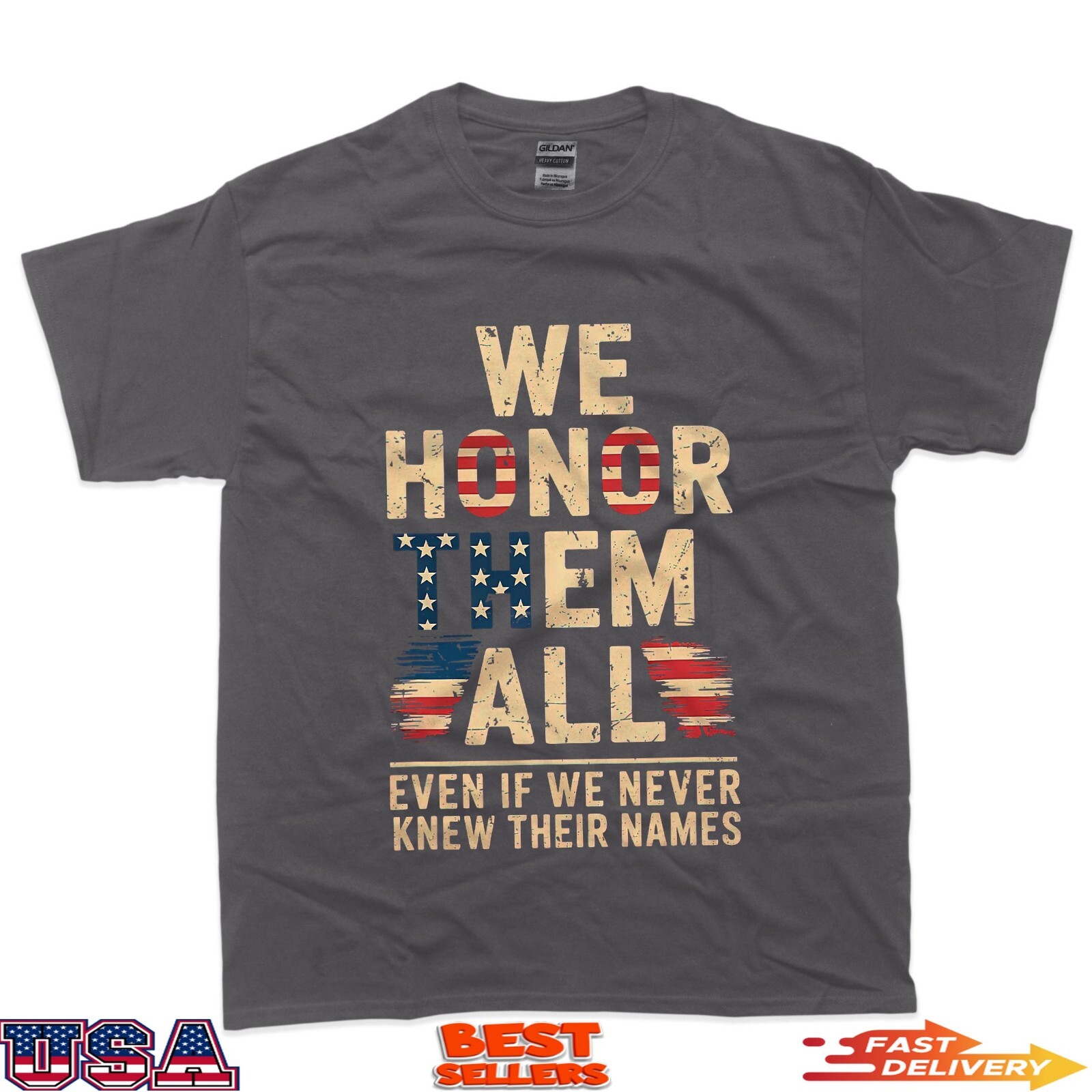 Memorial Day Honor Fallen Heroes Military Boots Dog Tags T-Shirt