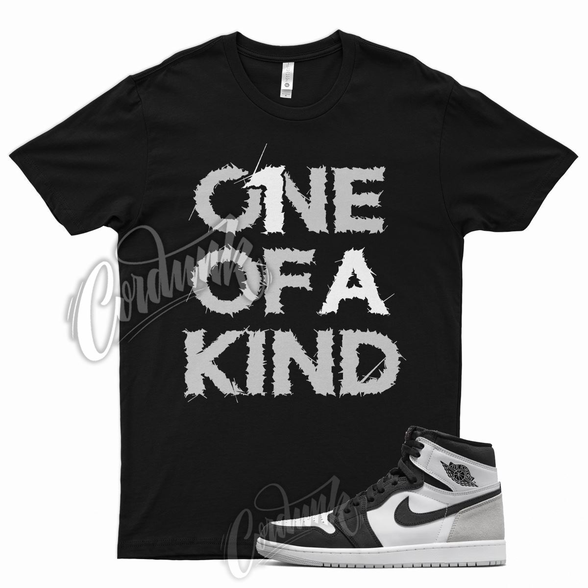 Black 1OAK T Shirt for J1 1 Bleached Coral Grey Fog Stage Haze Particle 5