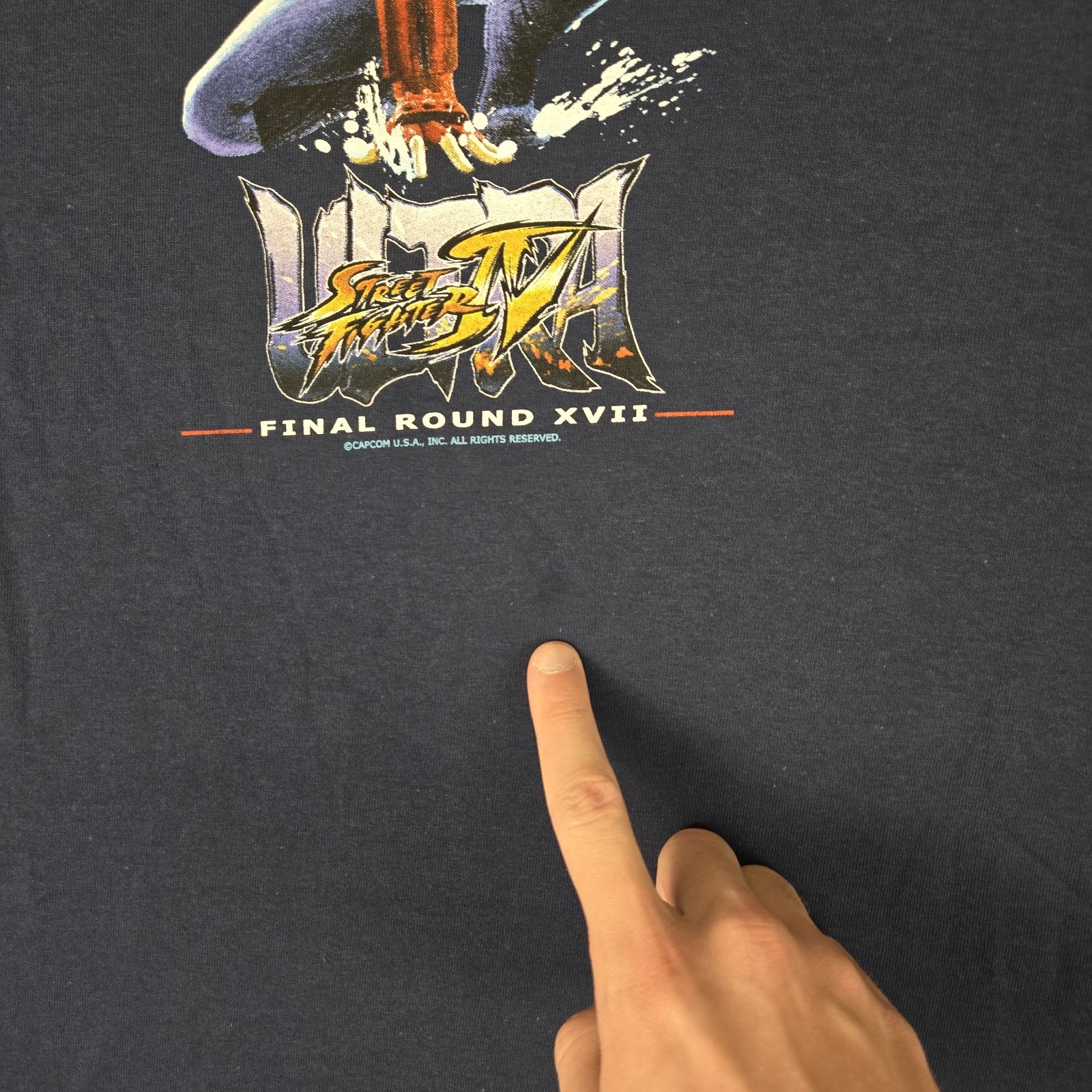 Ultra Street Fighter IV Final Round Tournament Shirt Mens Large Capcom Decapre