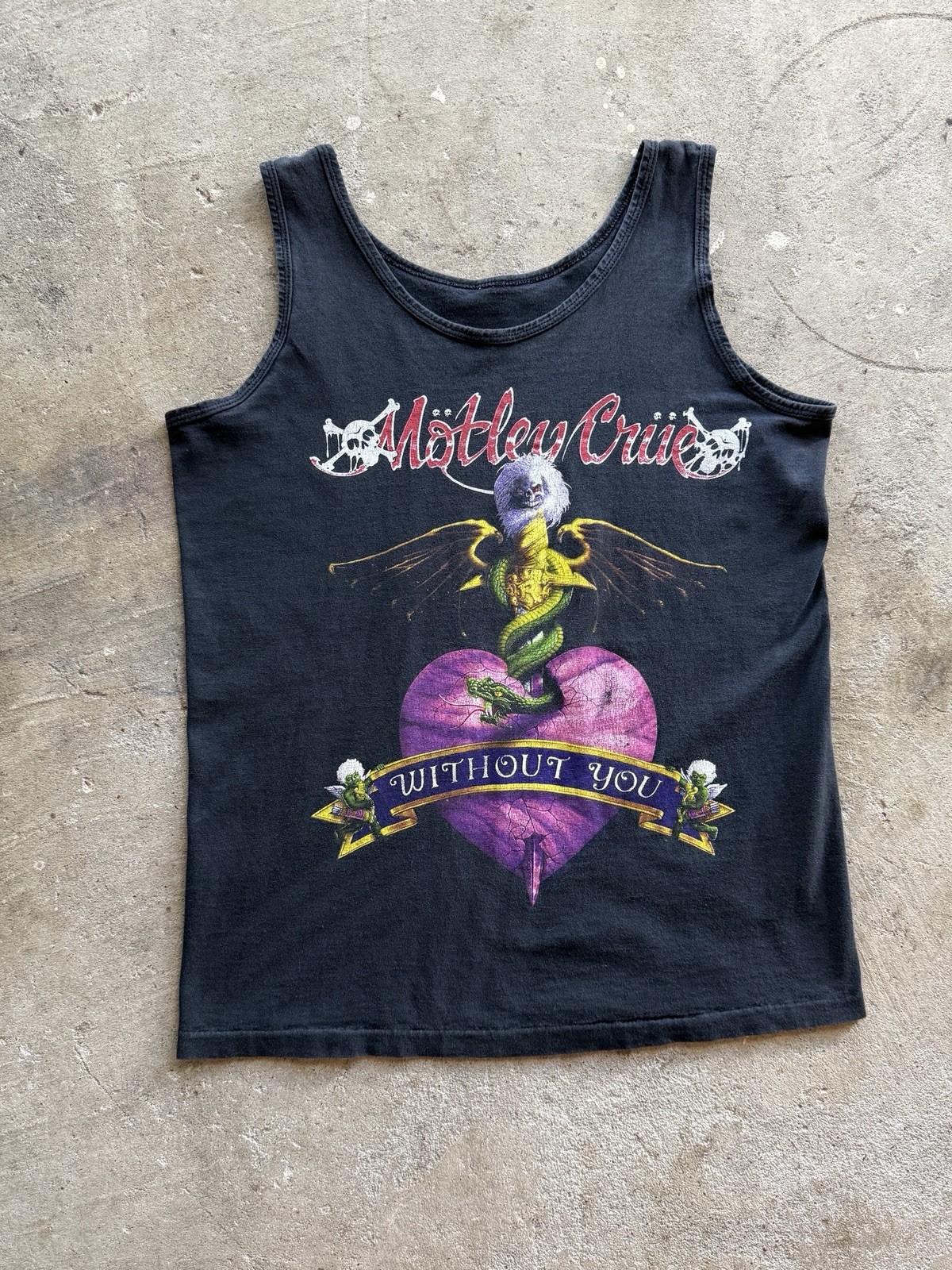 Vintage 80s/90s Motley Crue Without You Metal Band Tank Top Shirt Men’s Medium