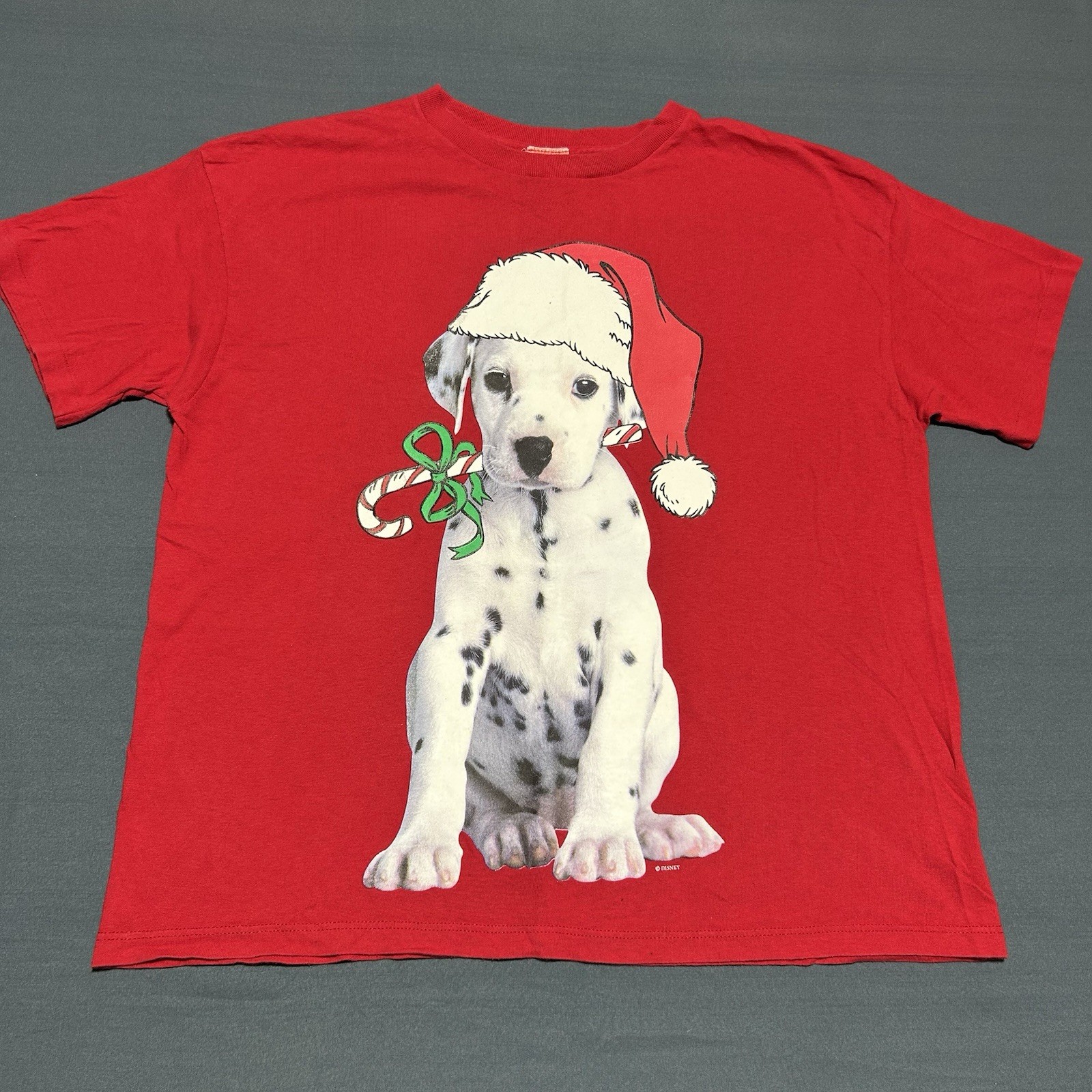 Vintage Disney 101 Dalmatians T-shirt Men’s L – Red Holiday Promo Christmas 90s