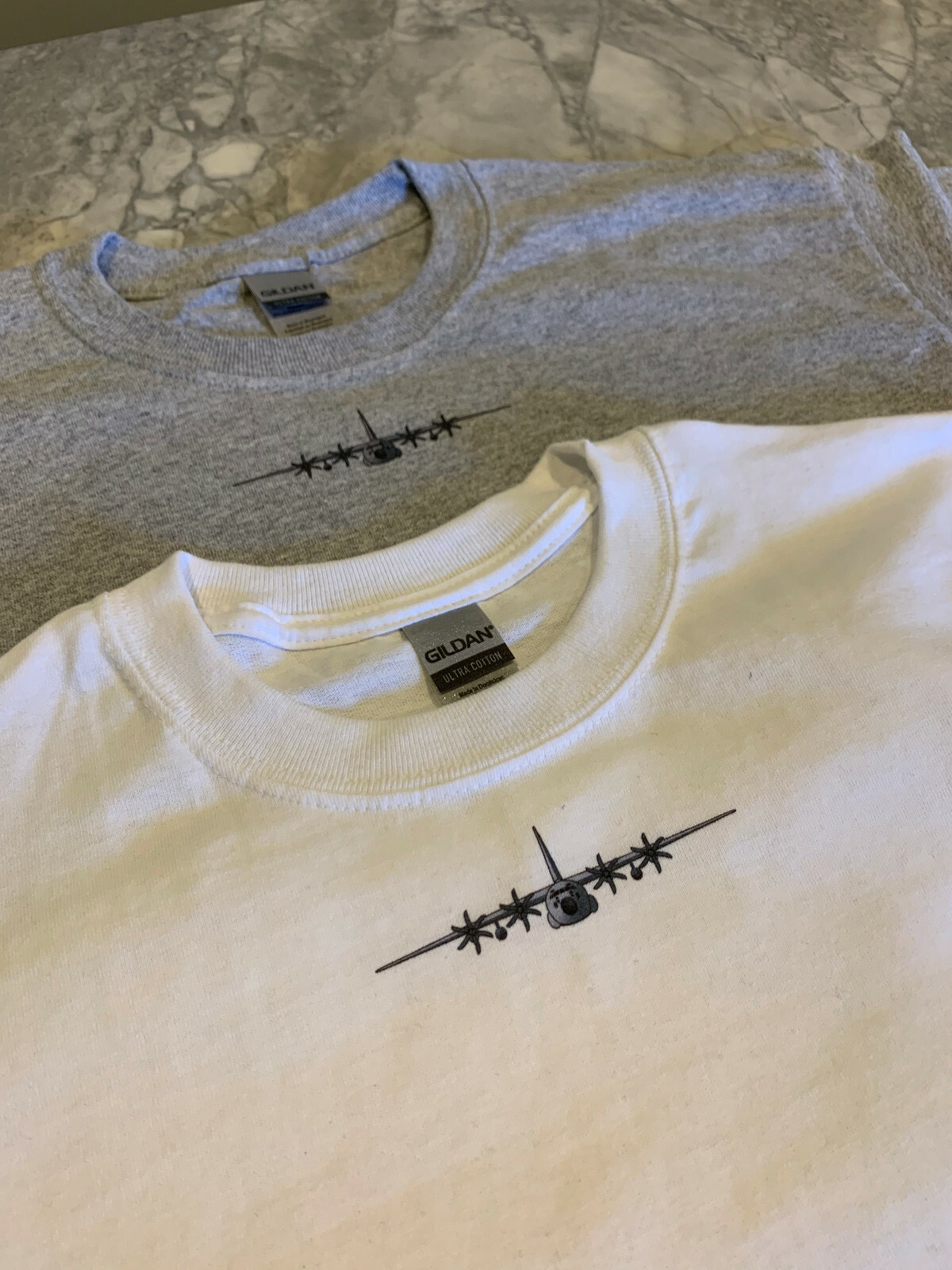 C-130 Hercules Neckline Tees – Premium Plane Art T-Shirt