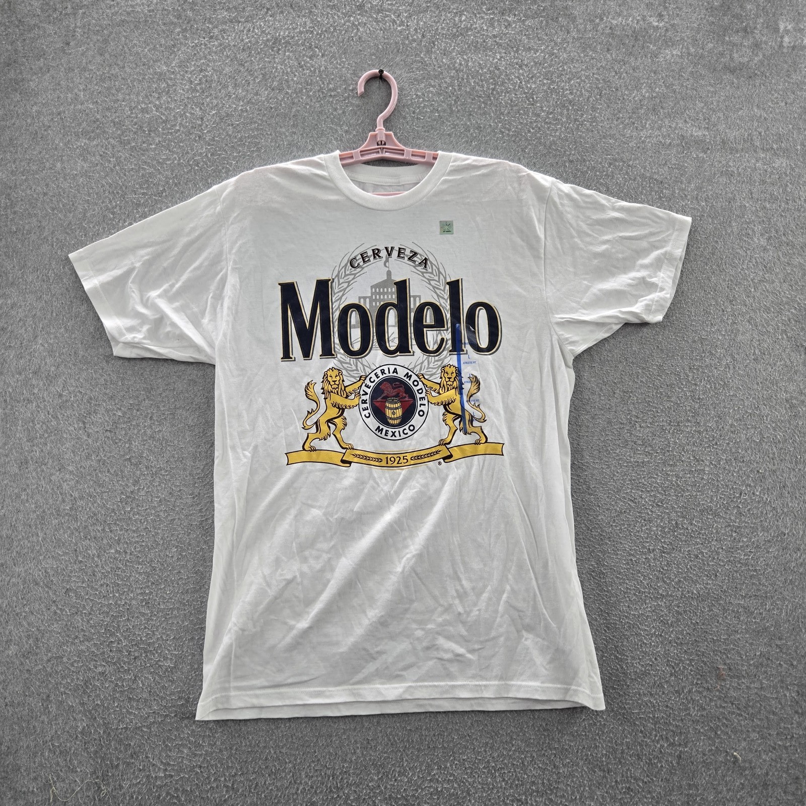 Modelo Men Shirt L White Graphic Print Ripple Junction Logo Tee NWT