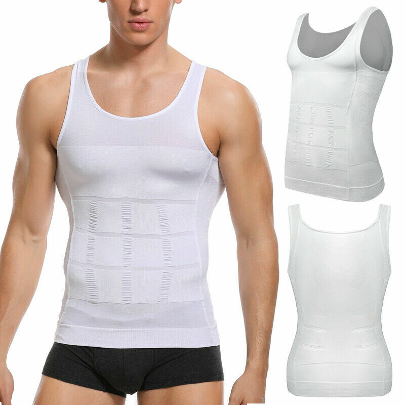 Men Slimming Body Shaper Vest Abs Abdomen Compression Shirts Workout Tank Tops