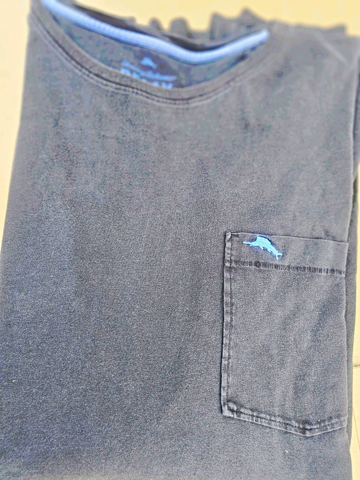 Tommy Bahama Relax Pima Cotton Pocket Crew Neck T-Shirt Black 5XB