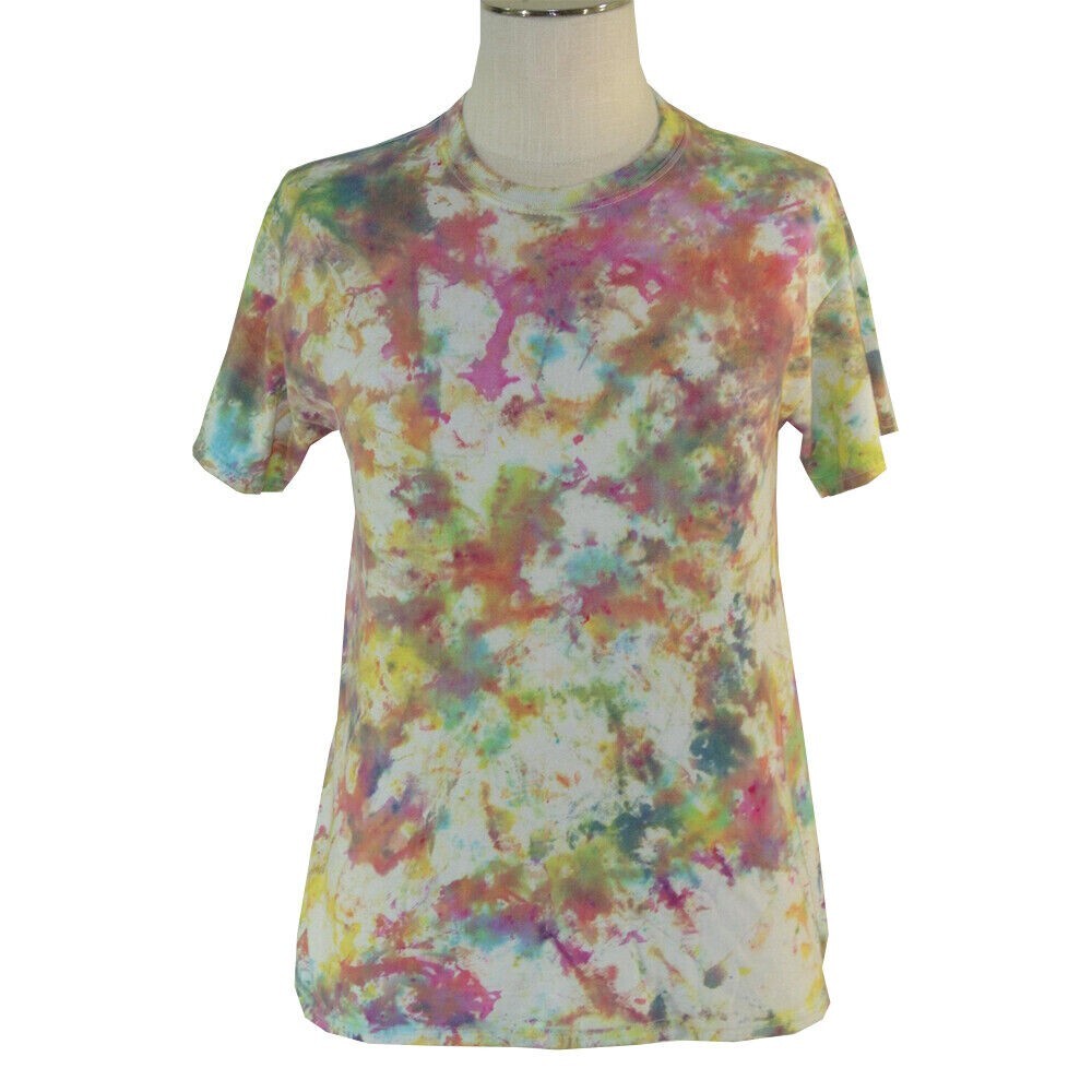 Retro Gildan tie dye shirt adult Men’s medium white short sleeve