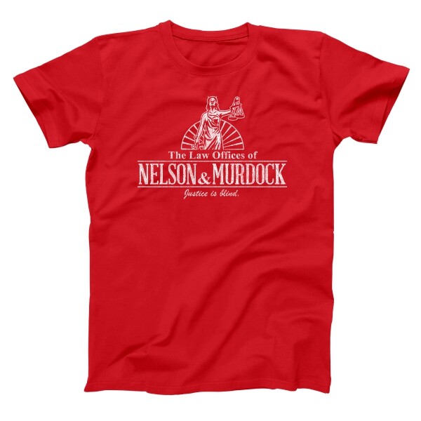 Nelson And Murdock Law Firm Funny Comic Humor Red Basic Men’s T-Shirt