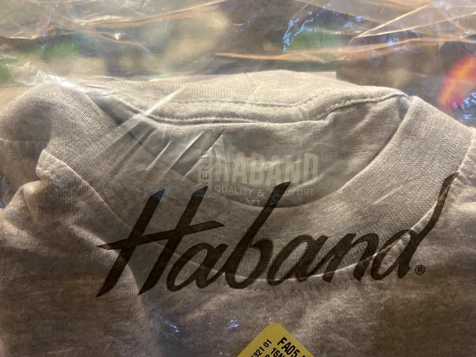 Haband Men’s Quality & Comfort Pocket T Shirt Grey Short Sleeve Crew Neck XL