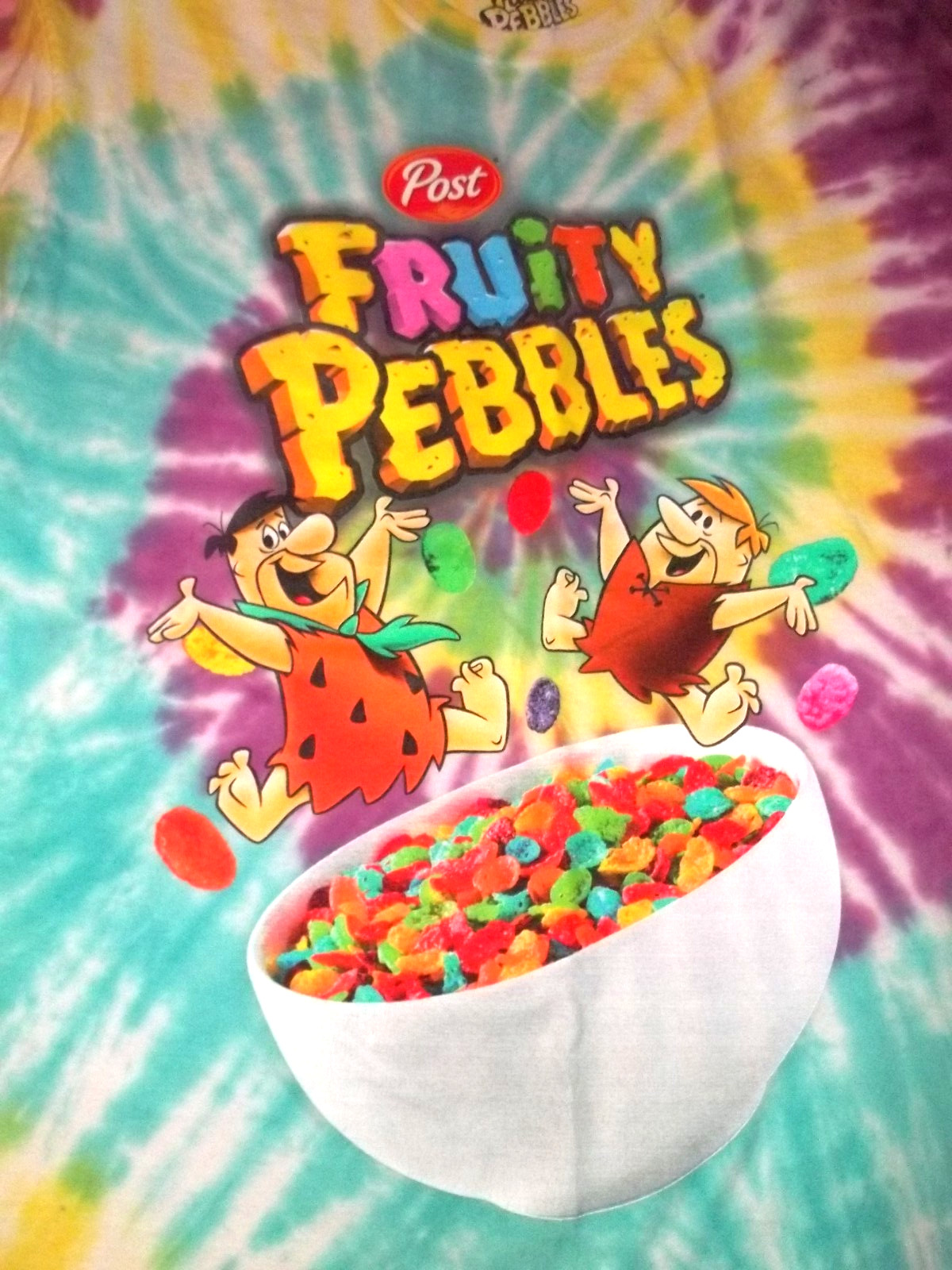 #2- 3 Tie-dye T-shirts Fruity Pebbles cereal Swoosh HODL it Puppy Love small