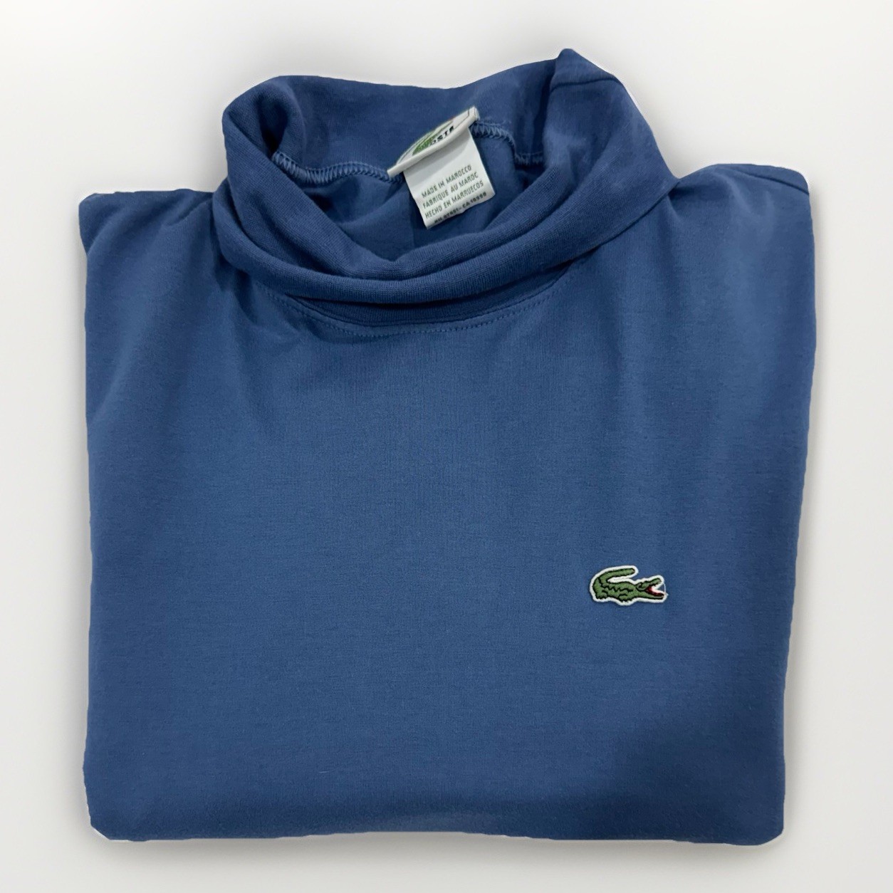 Vintage 90s Lacoste Turtle Neck Long Sleeve Shirt Men’s XL Classic Fit FR 8