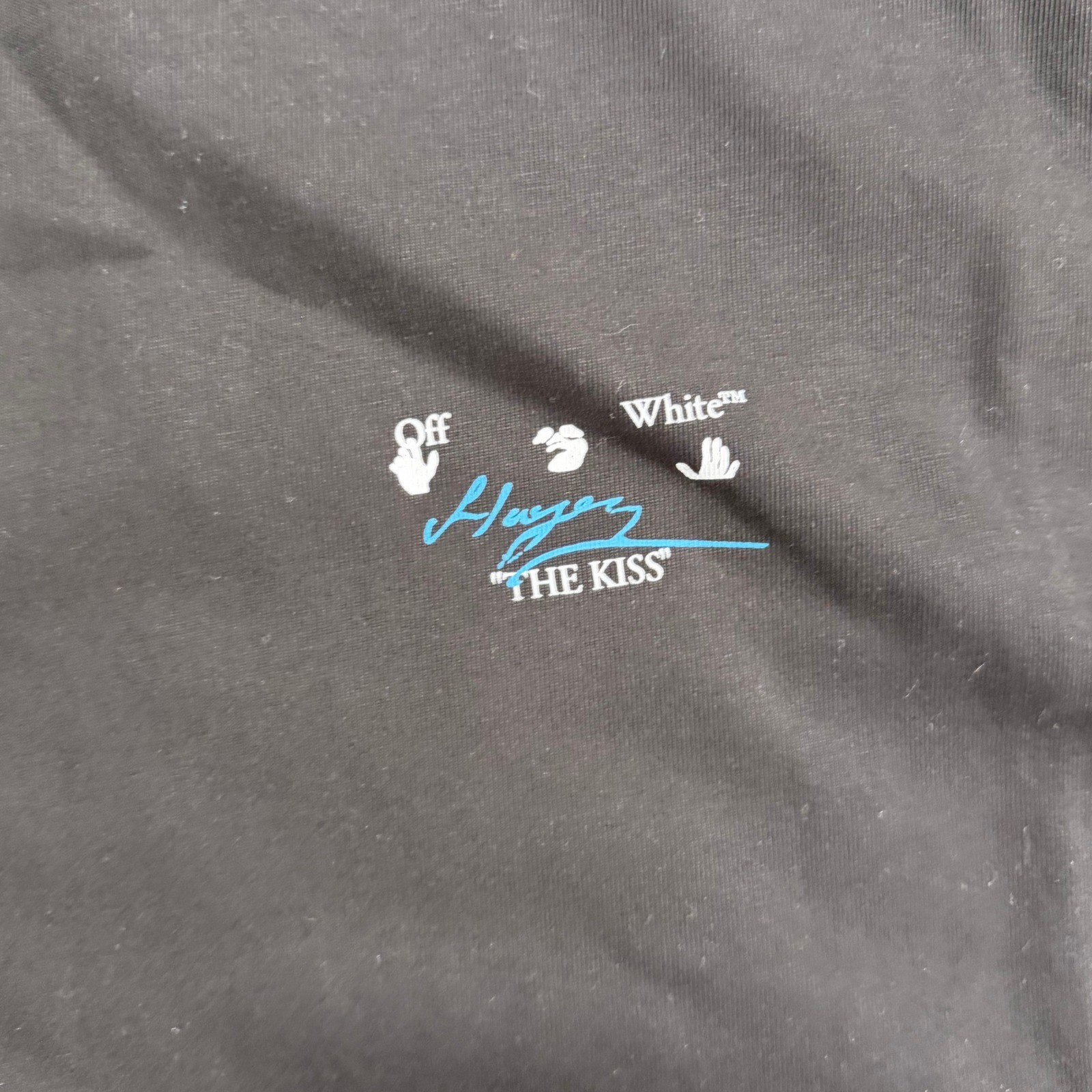 Off-White The Kiss Hayez Black Graphic T-Shirt XXL Oversized Streetwear Archive