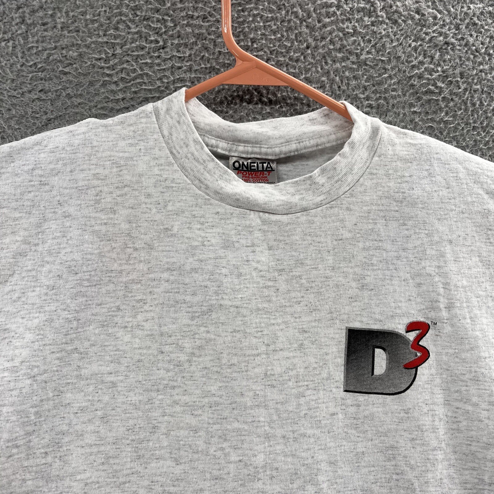 VINTAGE Computer Shirt Men Large Gray D3 Pick System Software Single Stitch 90s