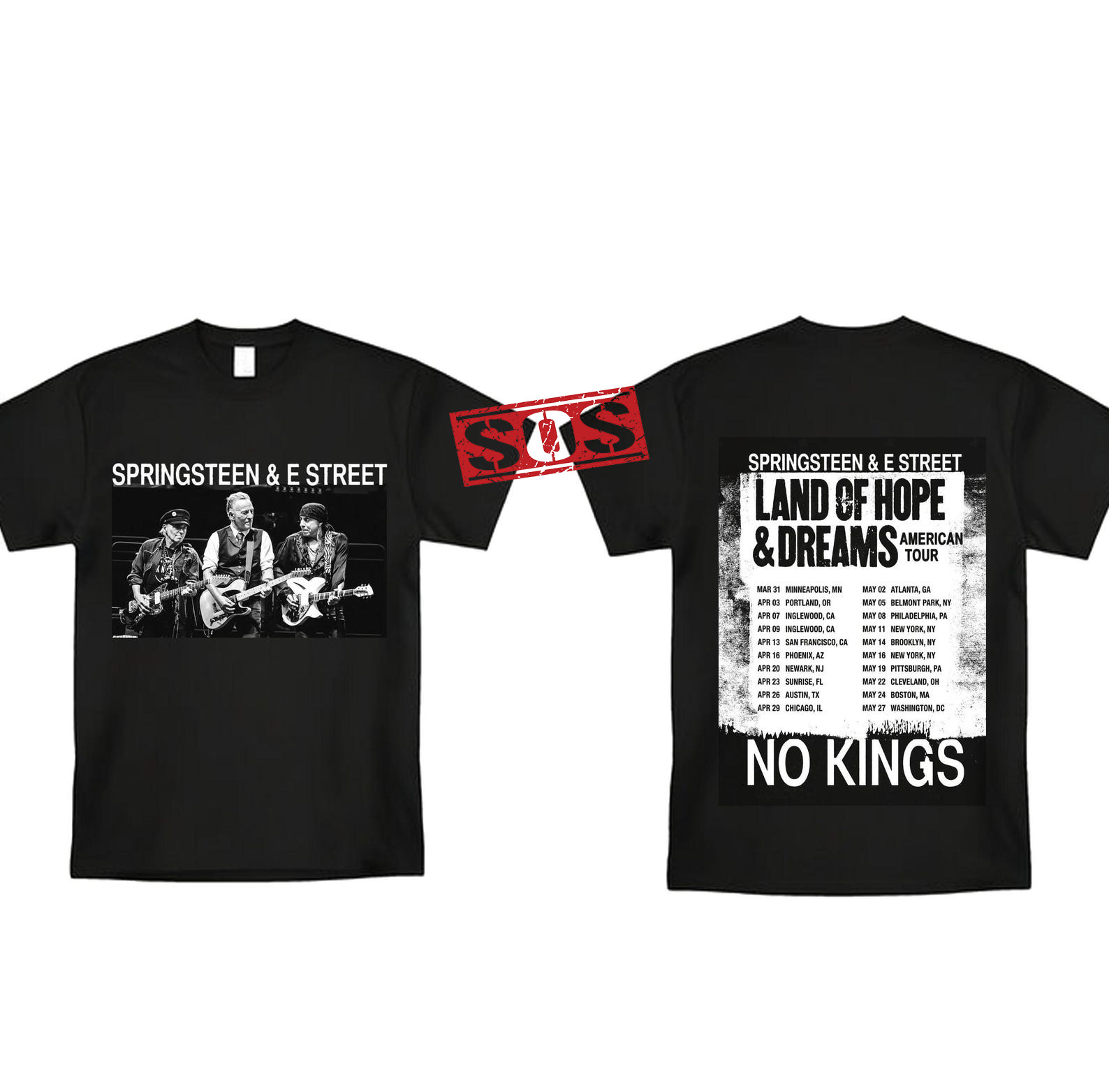 Bruce Springsteen & The E Street Band Tour 2026 T-shirt