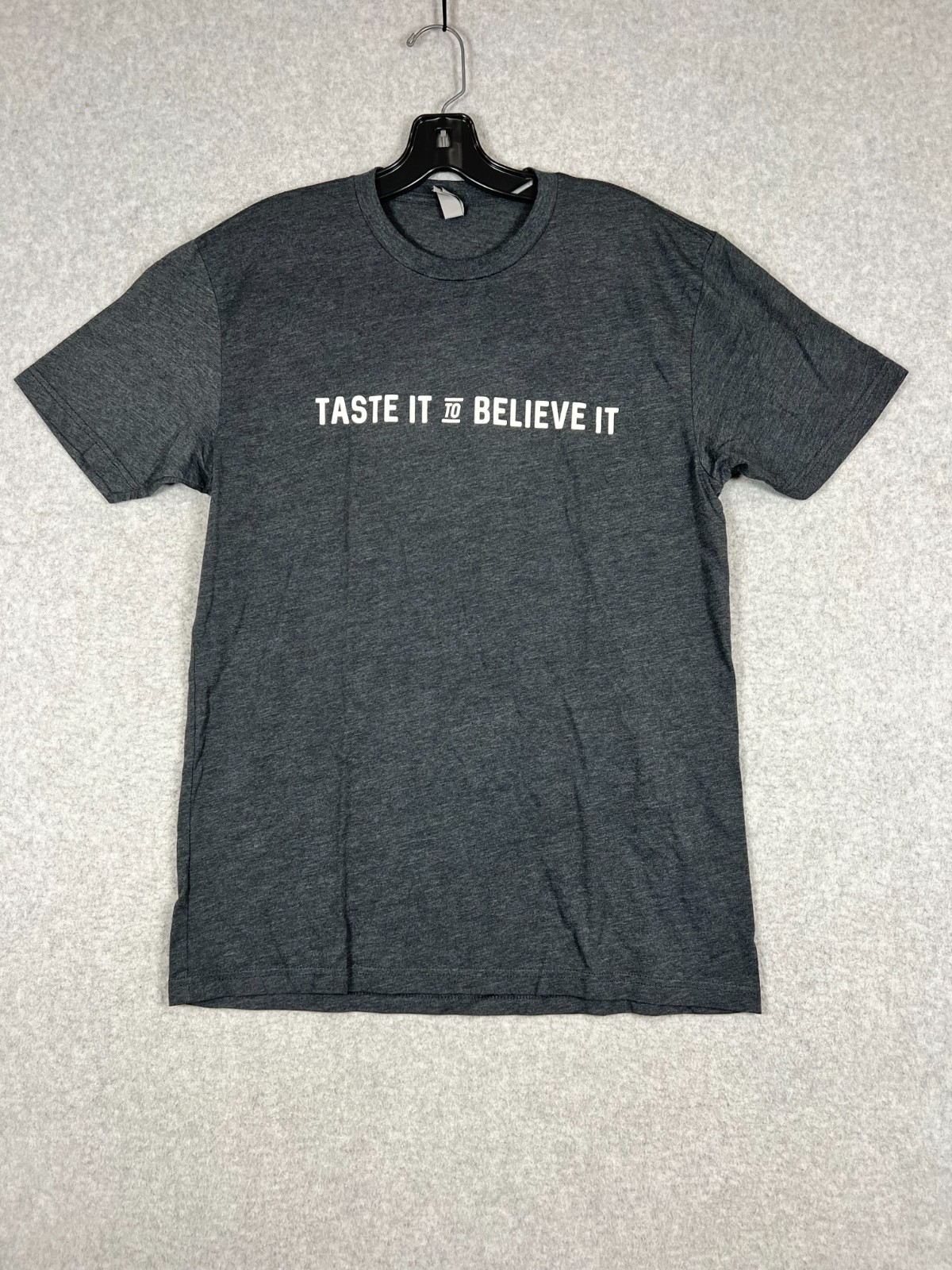 Men’s Next Level Apparel Gray Short Sleeve T-Shirt Size Medium – Design