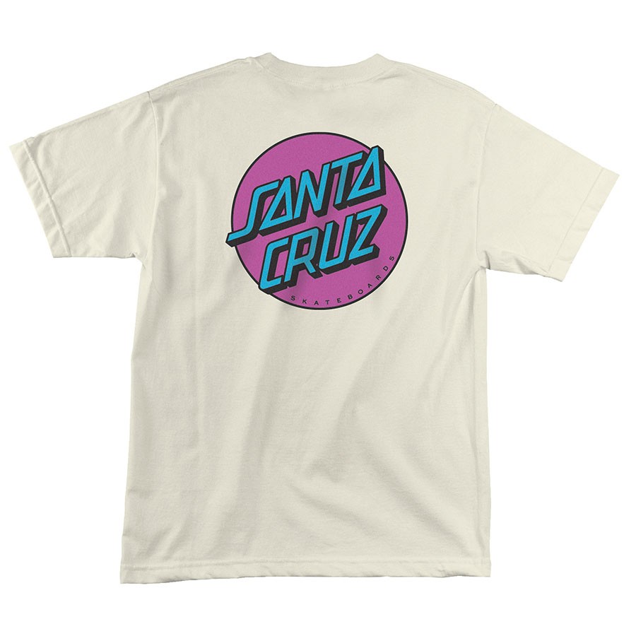 Santa Cruz OTHER DOT Skateboard T Shirt CREAM