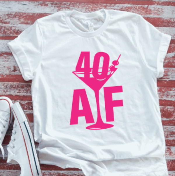 40 AF Birthday White Short-Sleeve T-shirt