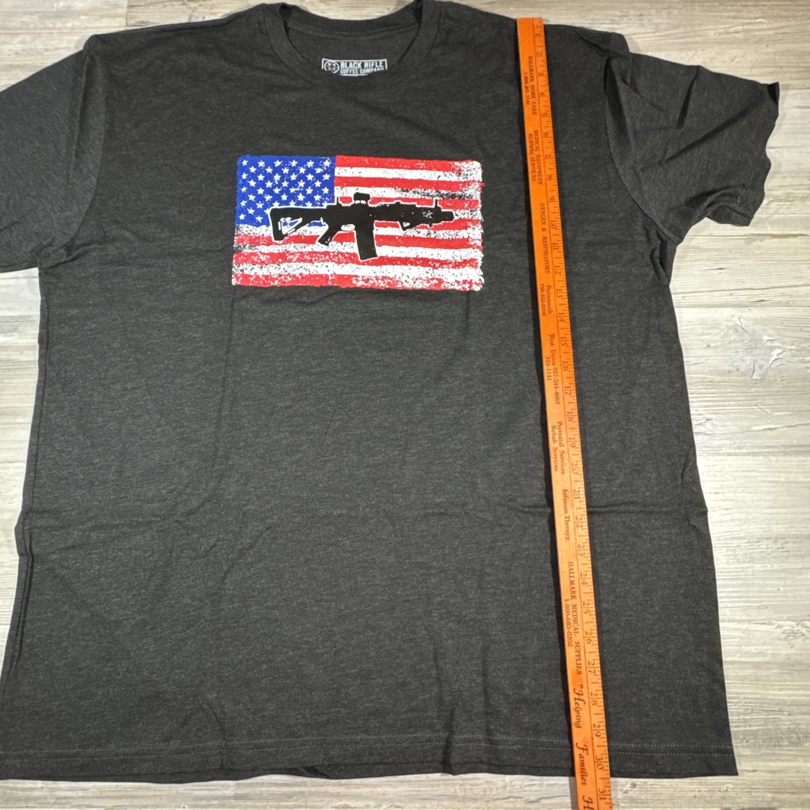 Black Rifle Coffee T-Shirt SBR Flag Logo Mens Size 3XL New Military Patriot USA