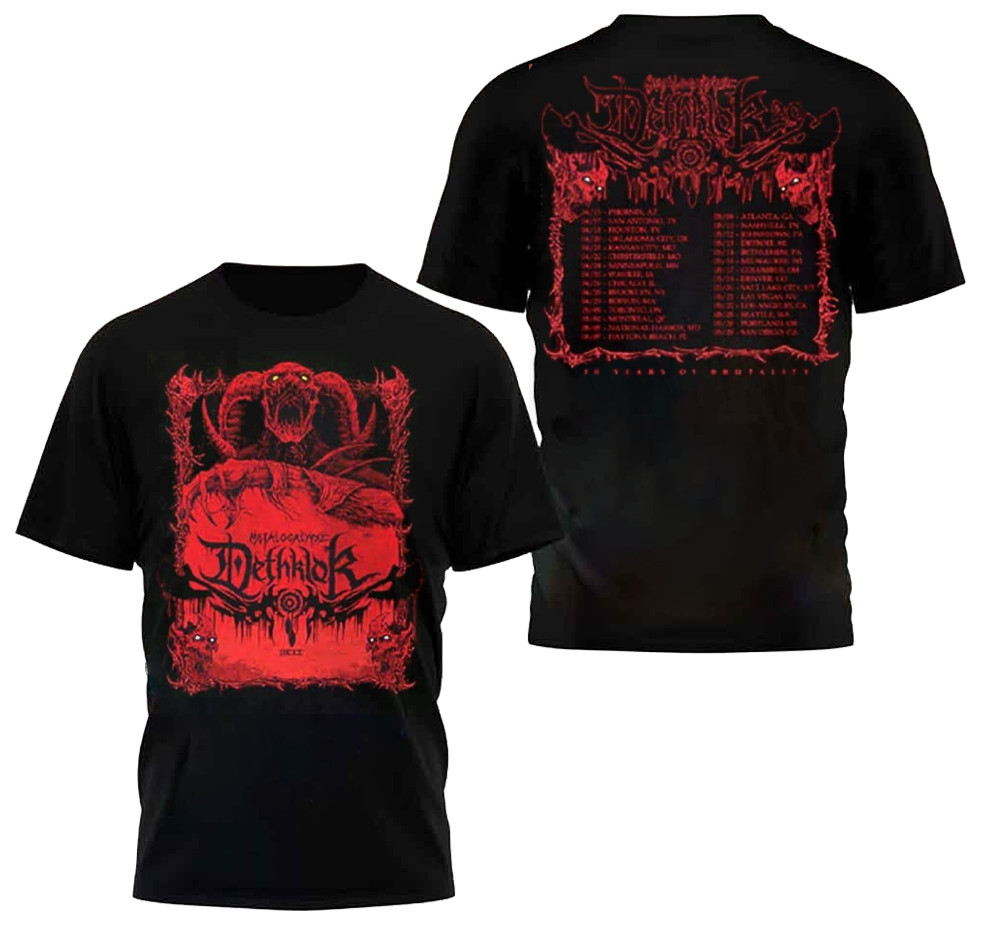 Dethklok Tour North America 2026 3D AOP T-shirt Full Size BL2596