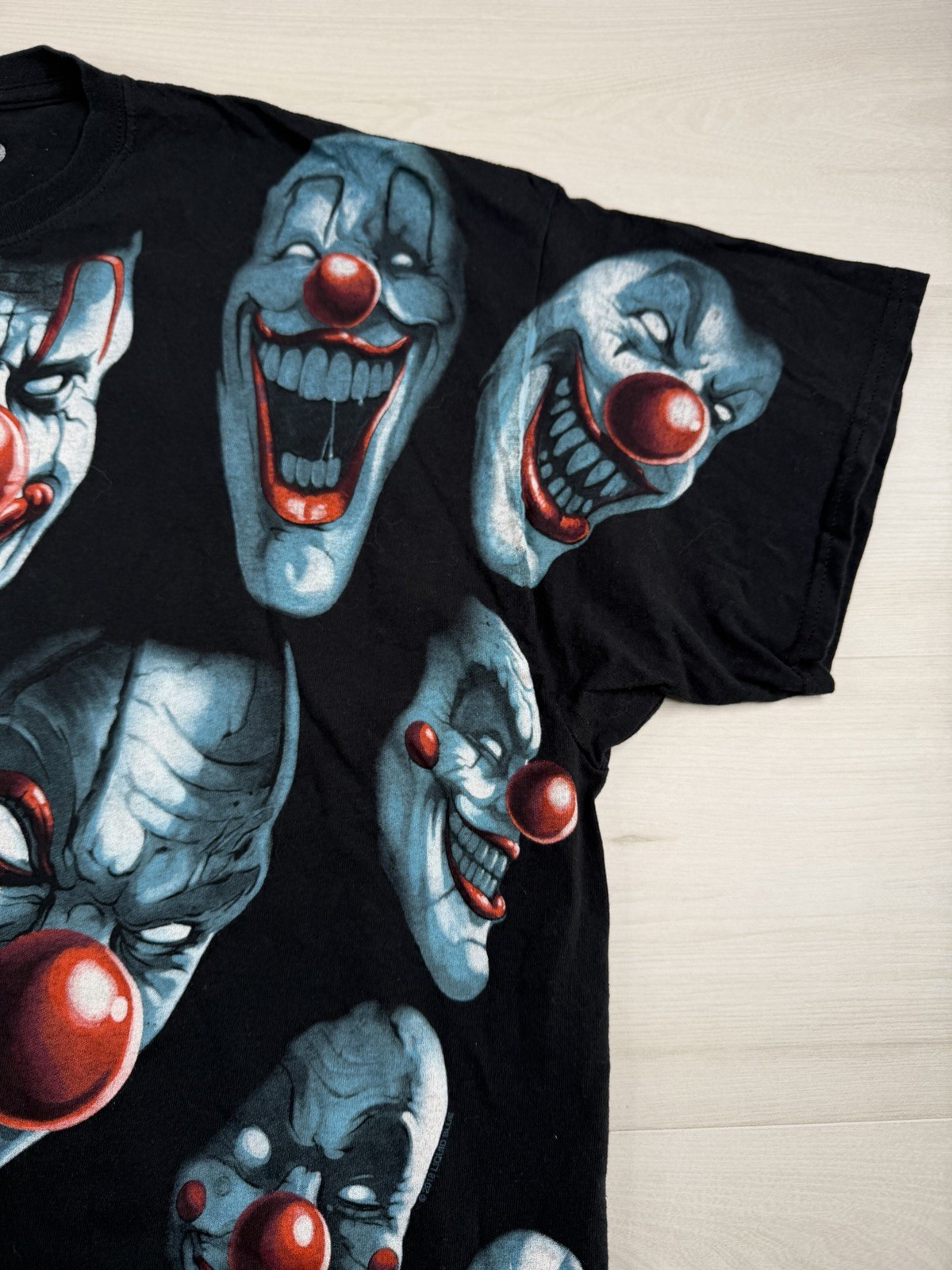 Liquid Blue Eviil Killer Clowns T Shirt All Over Print AOP Horror Y2K Mens 2XL