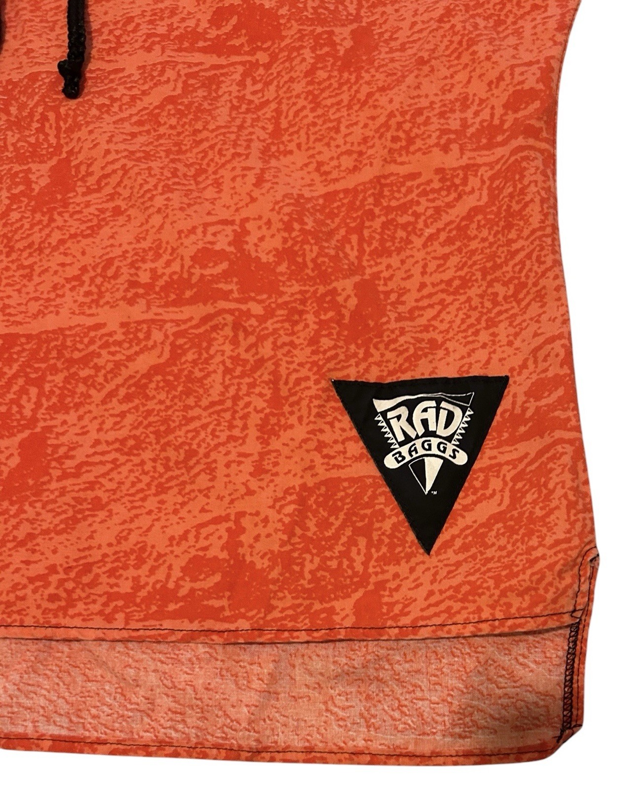 Vintage Rad Baggs Neon Orange Surf Skate Pullover Mens M USA 80s 90s Boxy