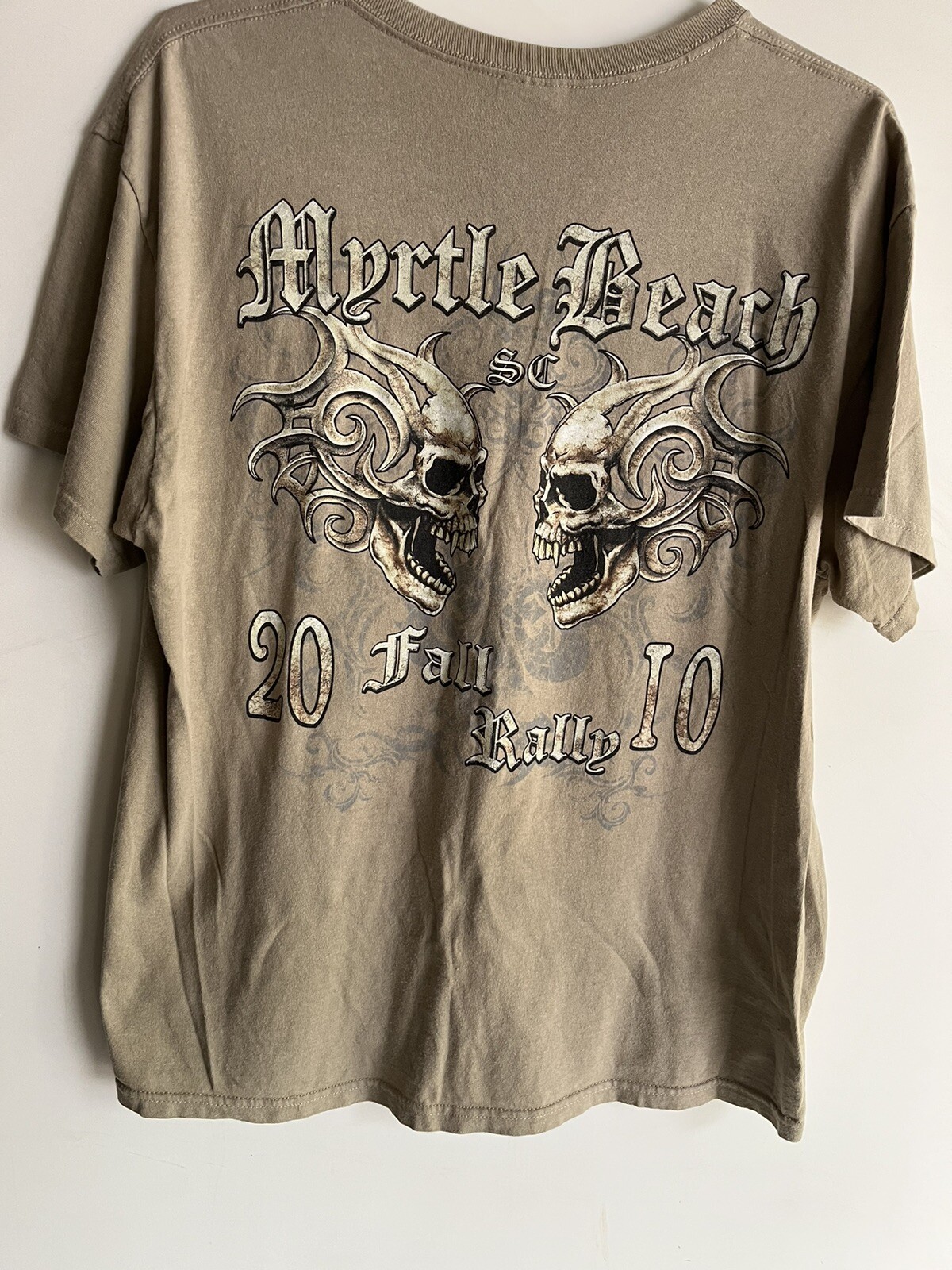 vintage T-shirt 2010 myrtle beach South Carolina size X-Large skull motorcycle