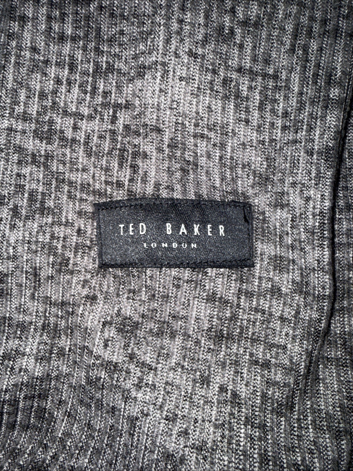 Ted Baker London L/S Rib Crew Loungewear Tee Shirt Mens L Grey Heather NWT